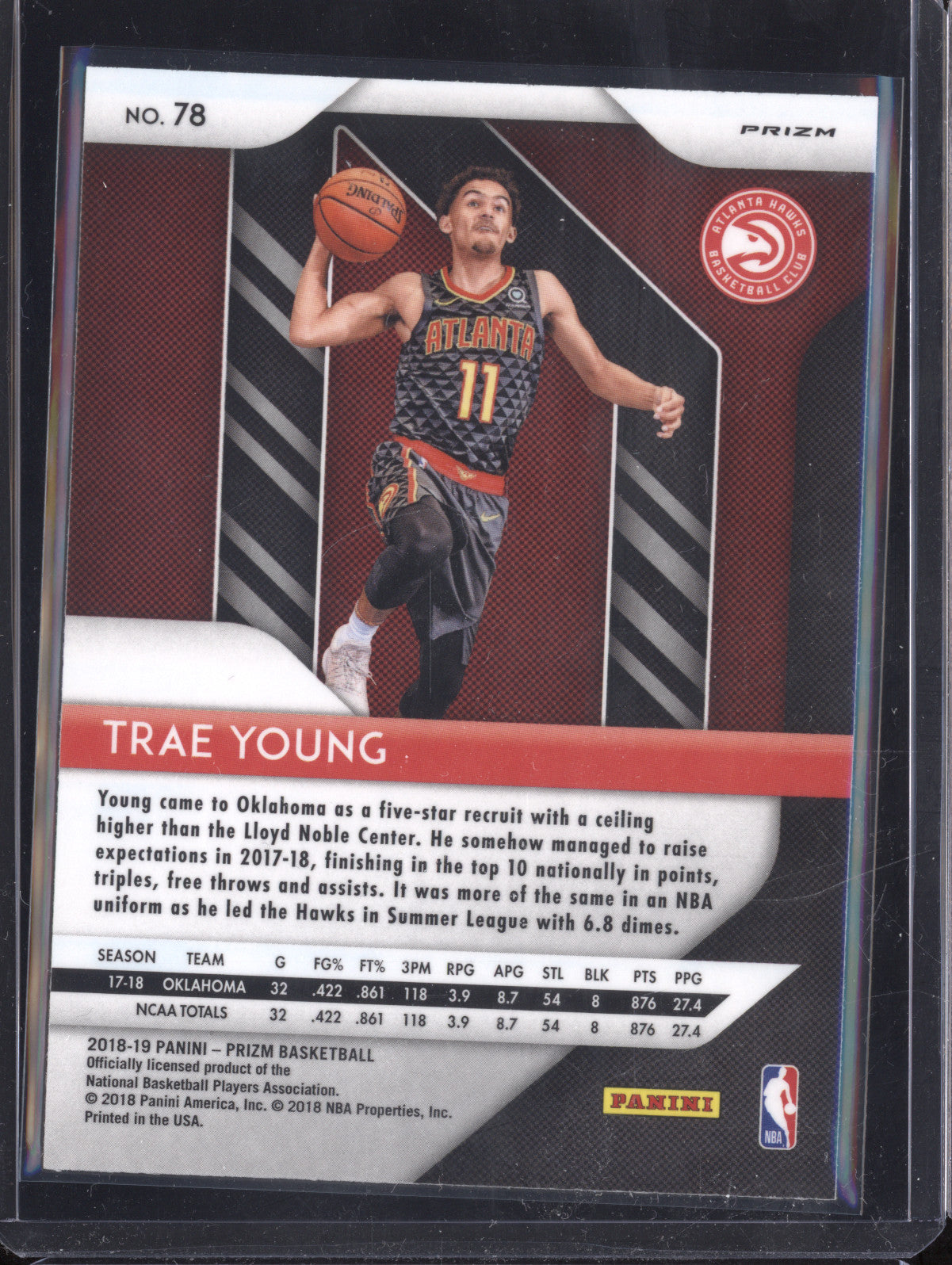 Trae Young 2018-19 Panini Prizm 78 Silver RC