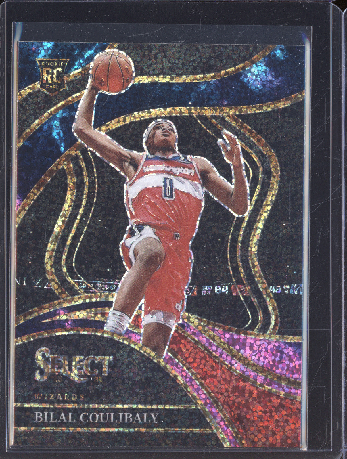 2023-24 Panini Select 268 Bilal Coulibaly Cosmic Courtside RC