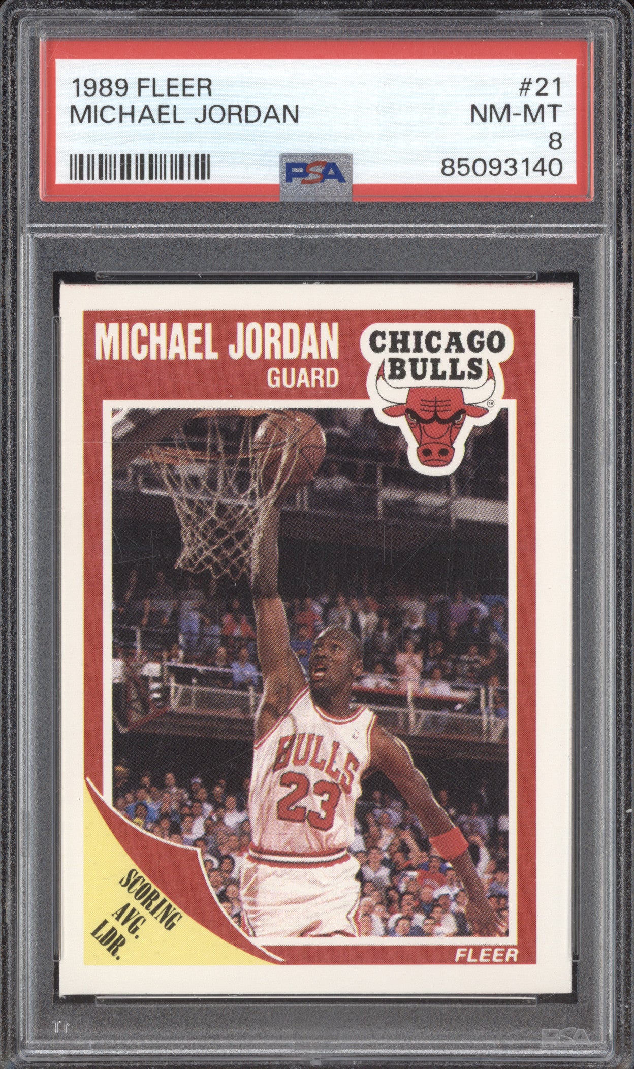 Michael Jordan 1988-89 Fleer 21 PSA 8
