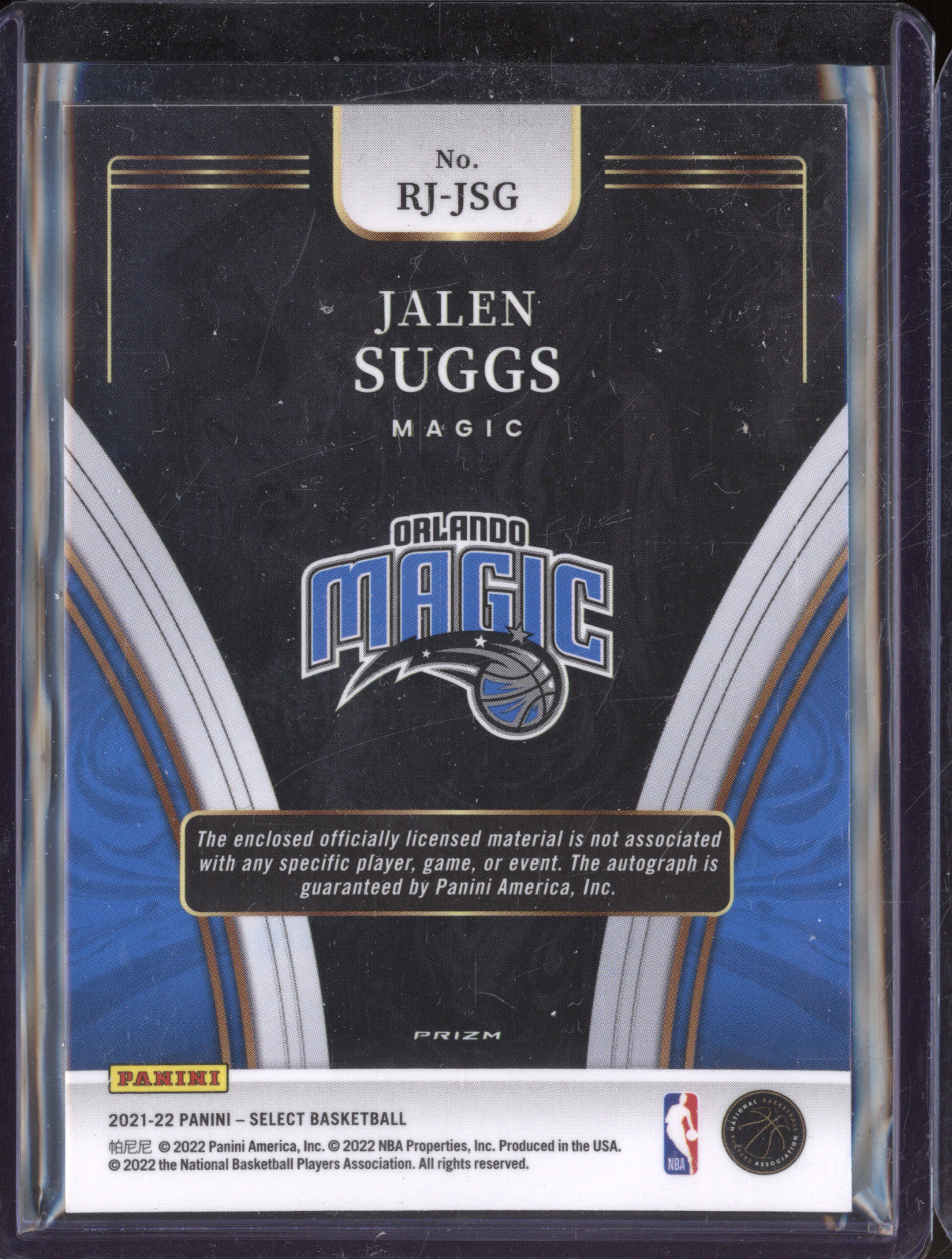 2021-22 Panini Select RJ-JS Jalen Suggs Red Wave Jersey Auto RC