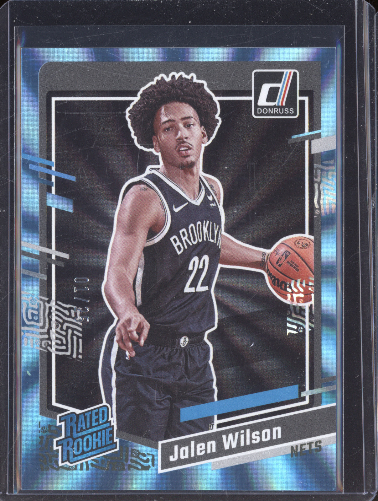 Jalen Wilson 2023-24 Panini Donruss 224 Holo Blue Laser RC 1/25