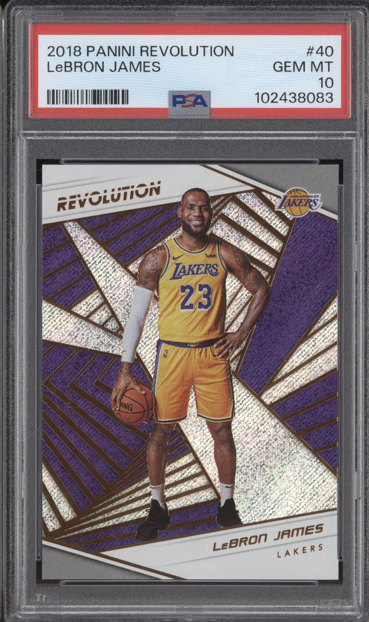 LeBron James 2018-19 Panini Revolution 40 PSA 10