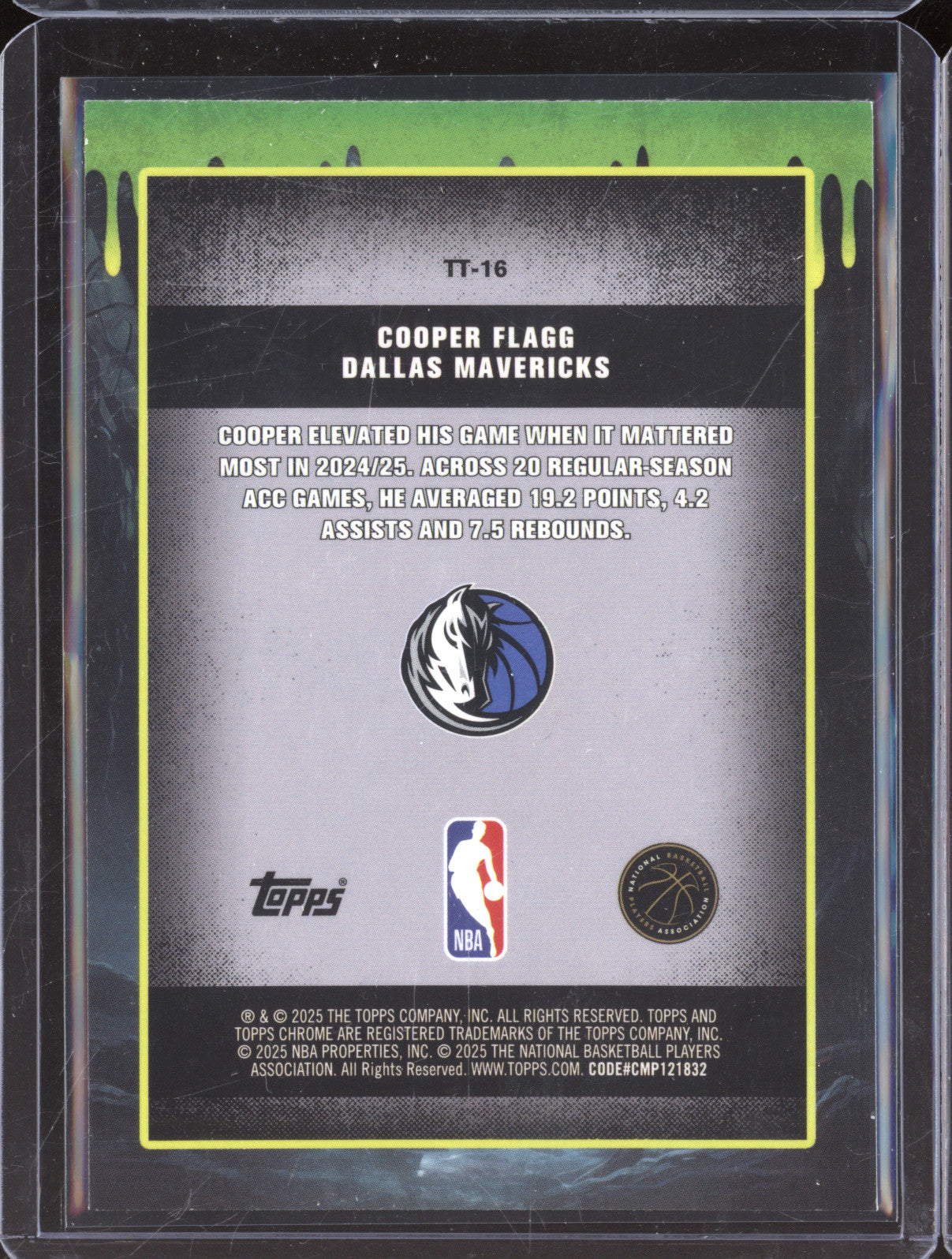 Cooper Flagg 2025-26 Topps Chrome Tall Tales TT-16 RC