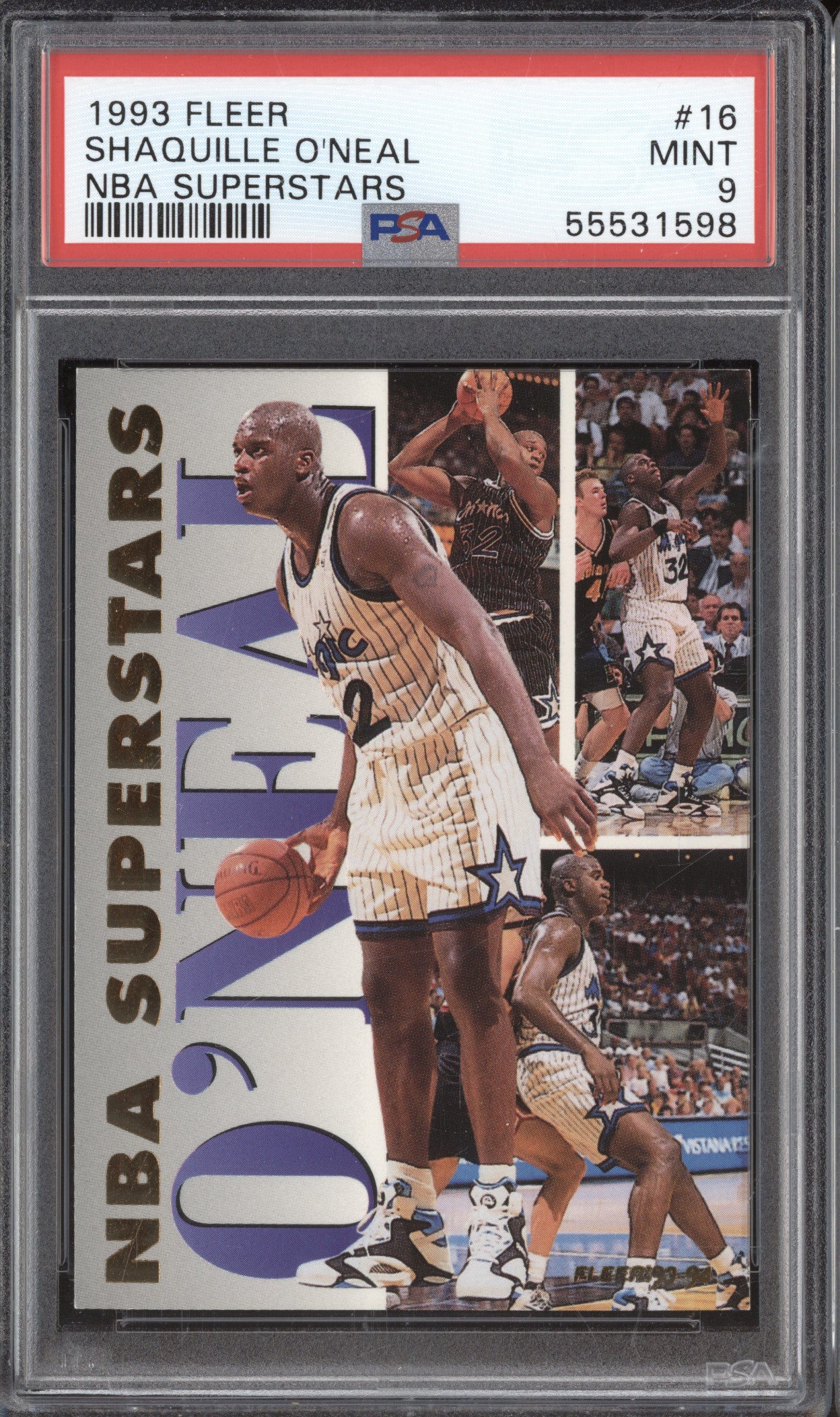 Shaquille O'Neal 1993-94 Fleer 16 NBA Superstars PSA 9