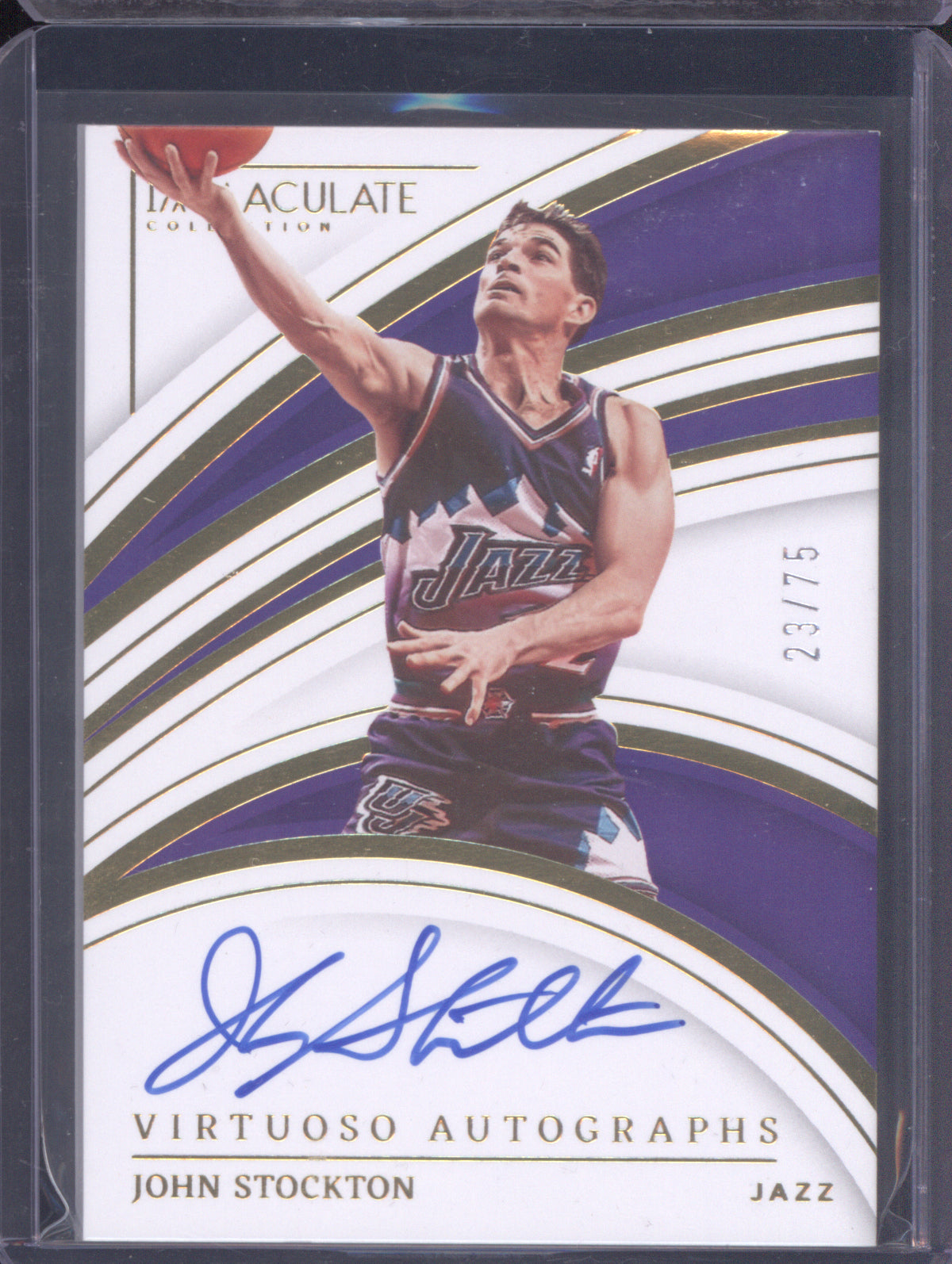 John Stockton 2022-23 Panini Immaculate Collection Virtuoso Autographs /75