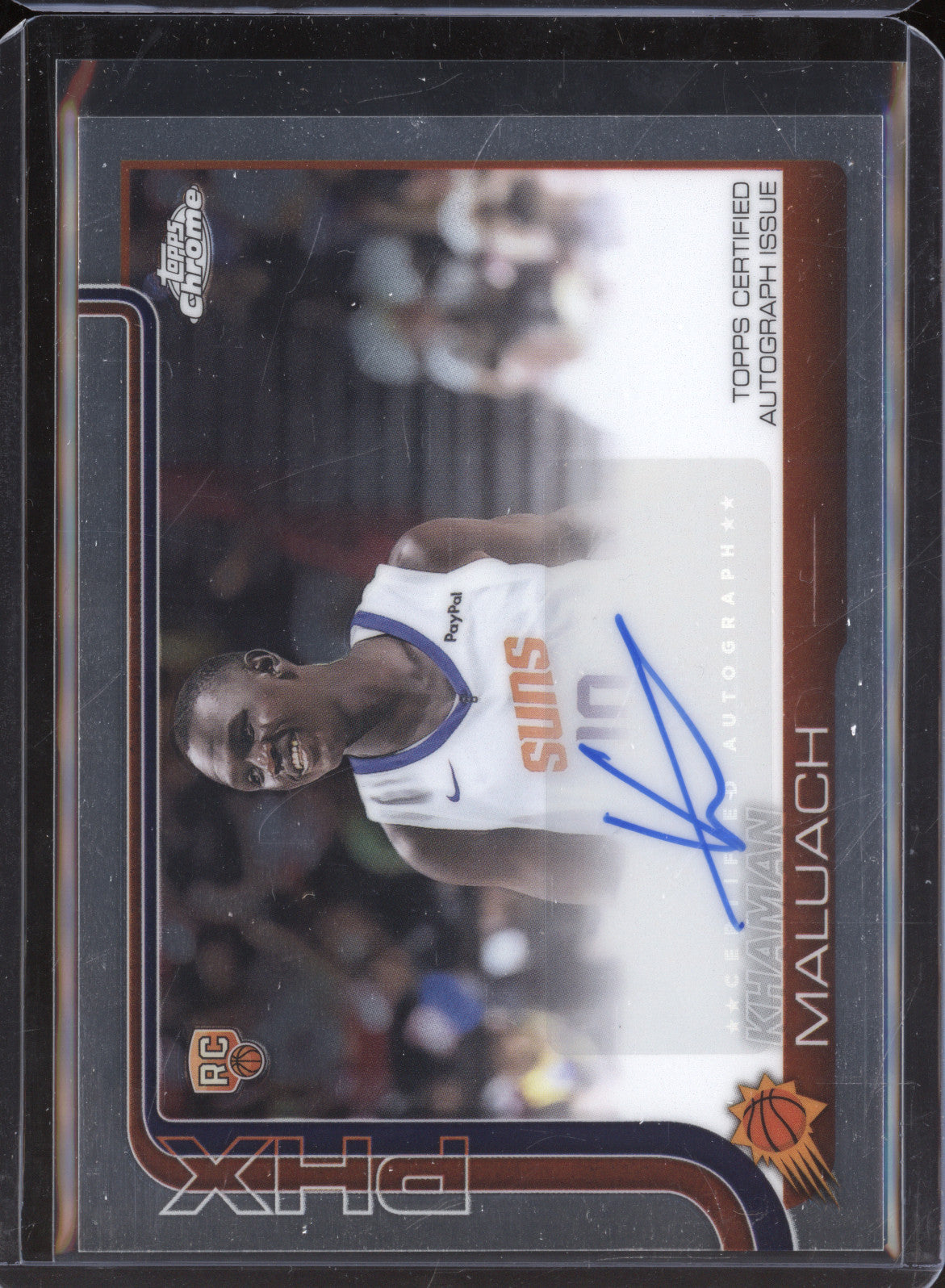 Khaman Maluach 2025-26 Topps Chrome TCAR-KM Rookie Auto RC