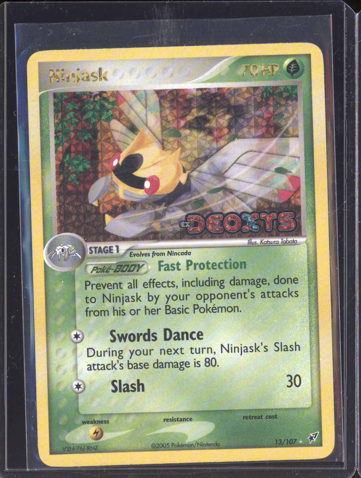 2005 Nintendo EX Deoxys 13/107 Ninjask Reverse Holo