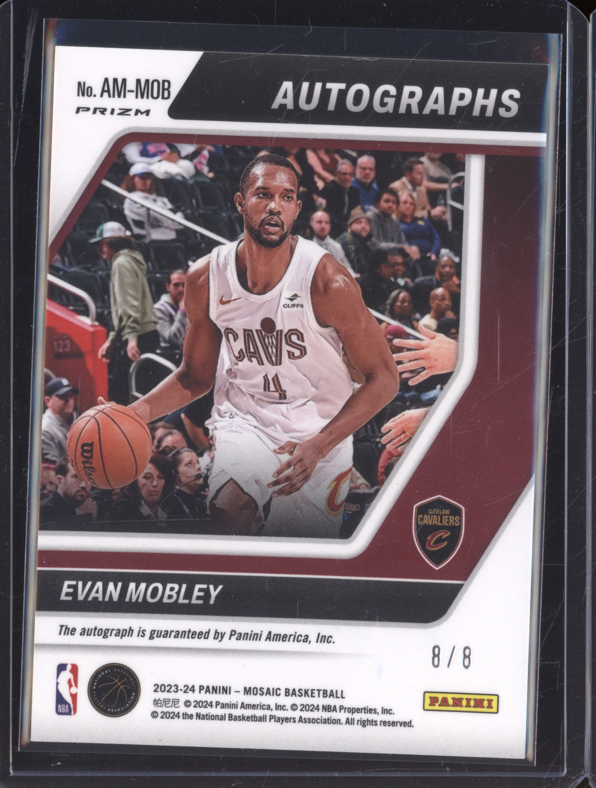 2023-24 Panini Mosaic AM-EM Evan Mobley Choice Black Gold Auto /8