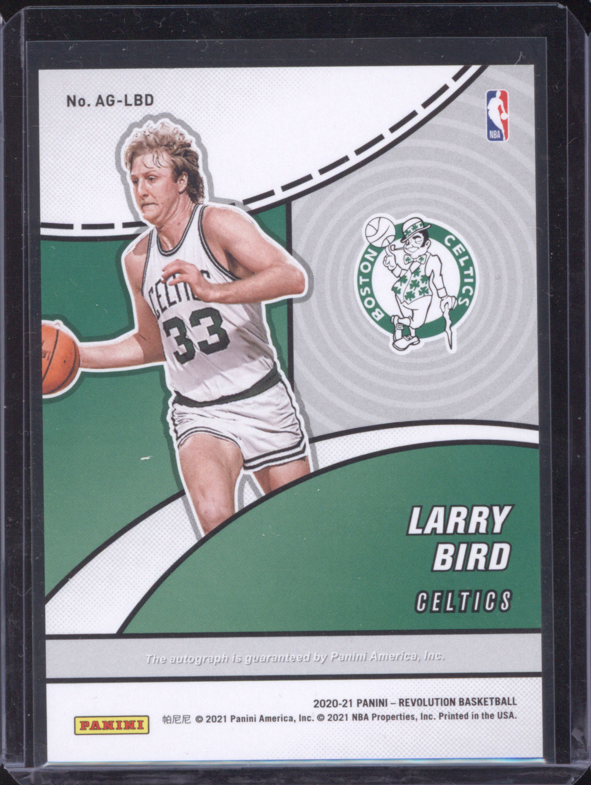 Larry Bird 2020-21 Panini Revolution Auto AG-LBD Autographs