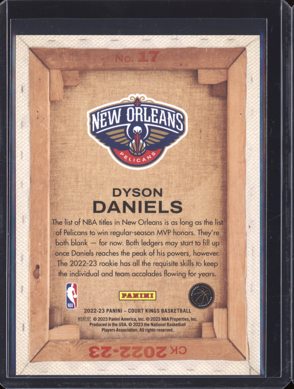 2022-23 Panini Court Kings Dyson Daniels Blank Slate