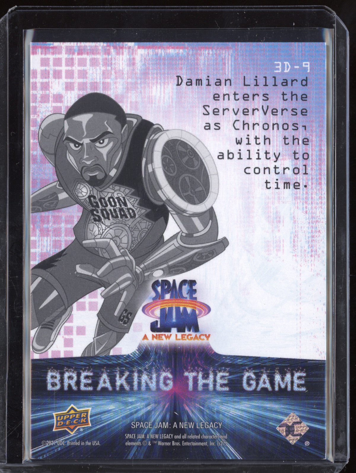 Chronos 2021 Upper Deck Space Jam: A New Legacy 3D-9 Breaking the Game