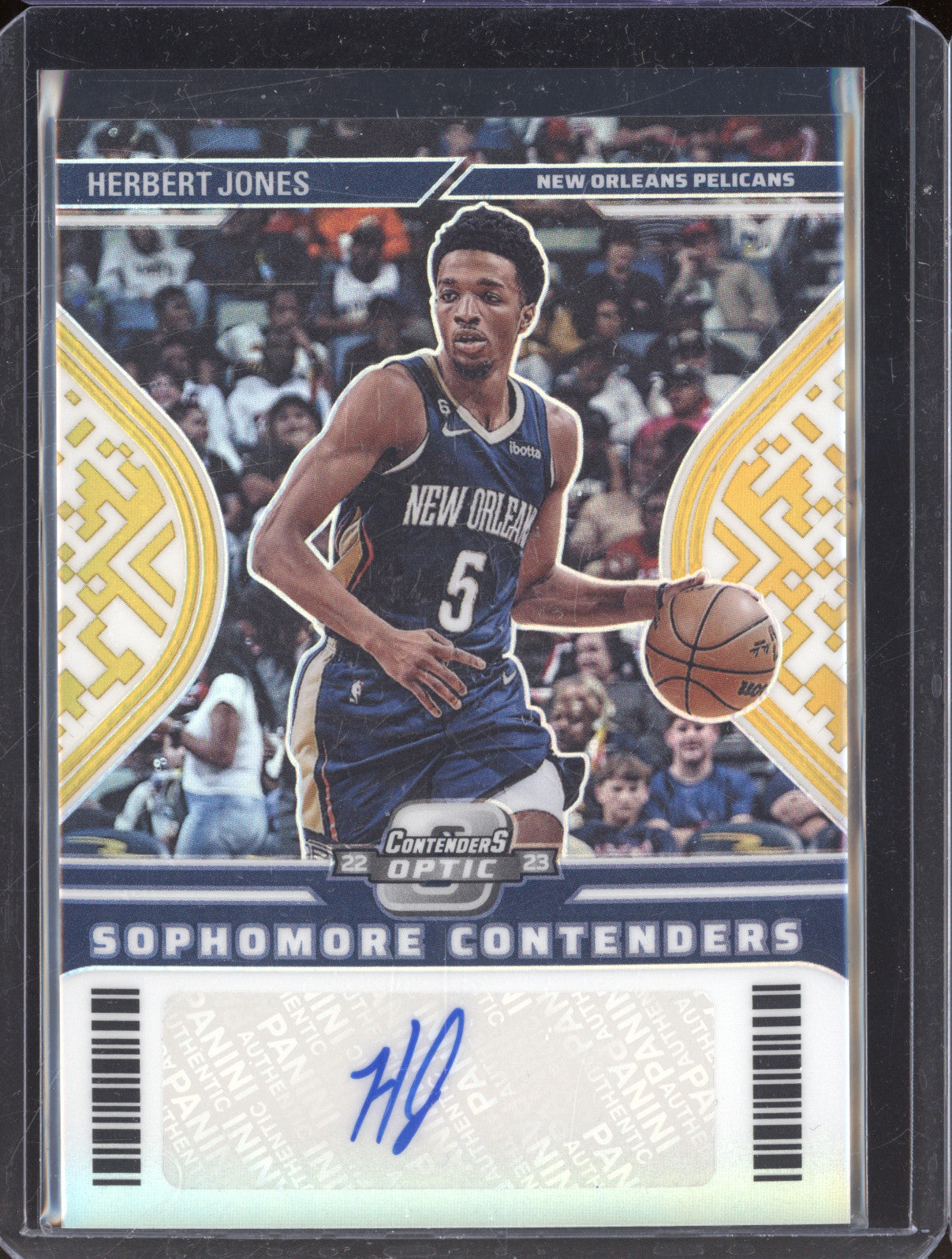 Herbert Jones Contenders Optic SCA-HBJ Sophomore Contenders Auto Gold /10
