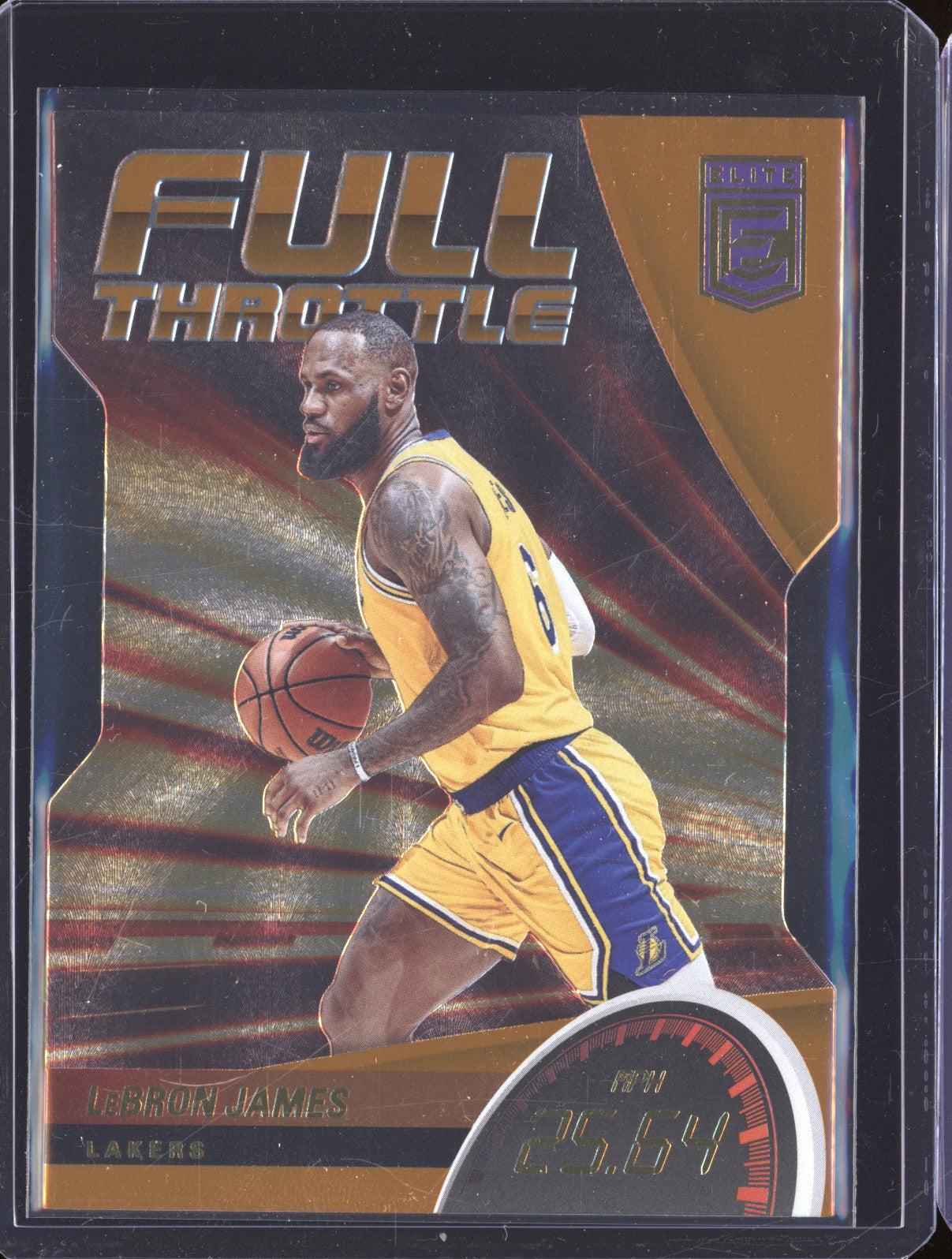 2022-23 Panini Donruss Elite 10 LeBron James Full Throttle Orange Die Cut