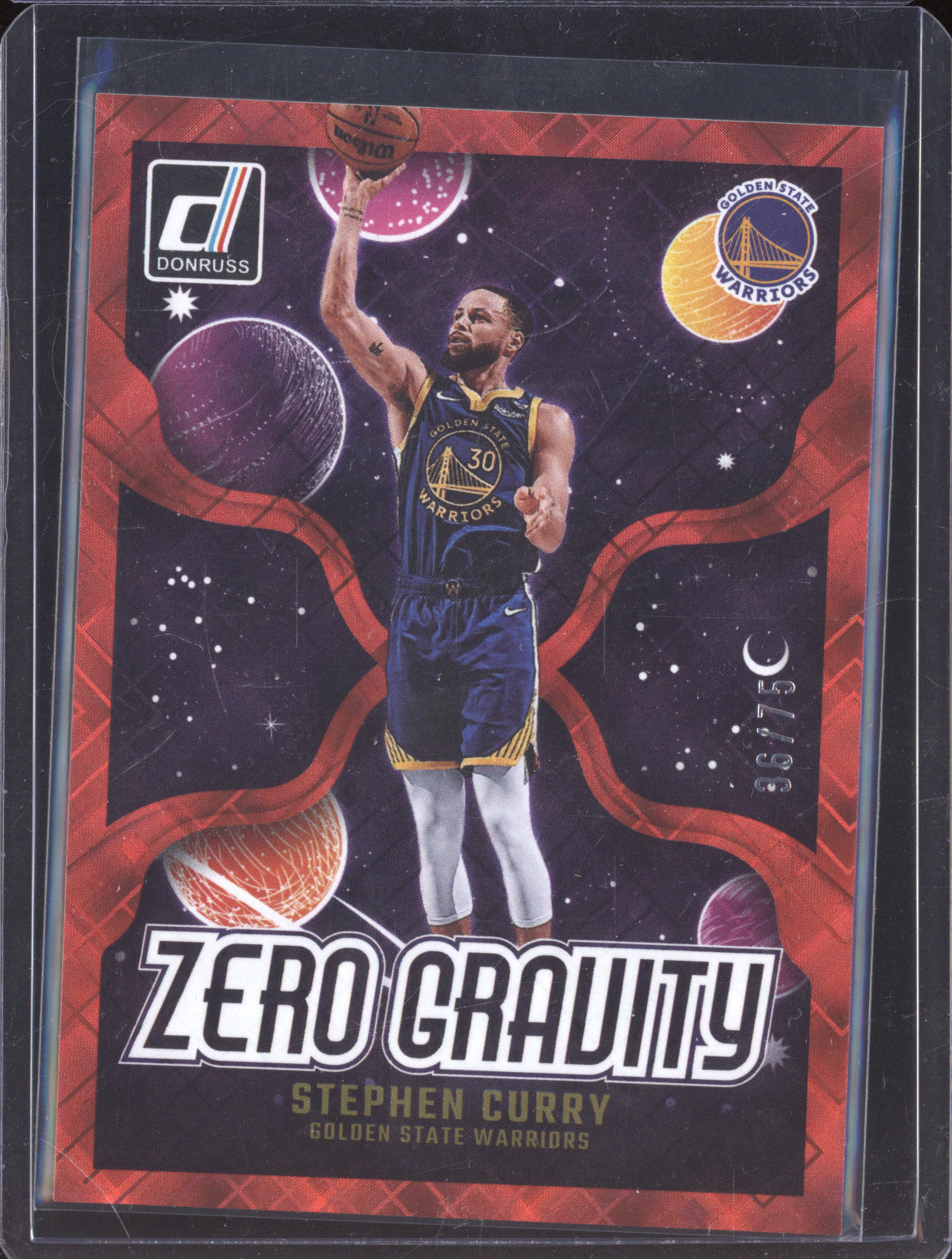 2024-25 Panini Donruss 4 Stephen Curry Zero Gravity Diamond Red 36/75