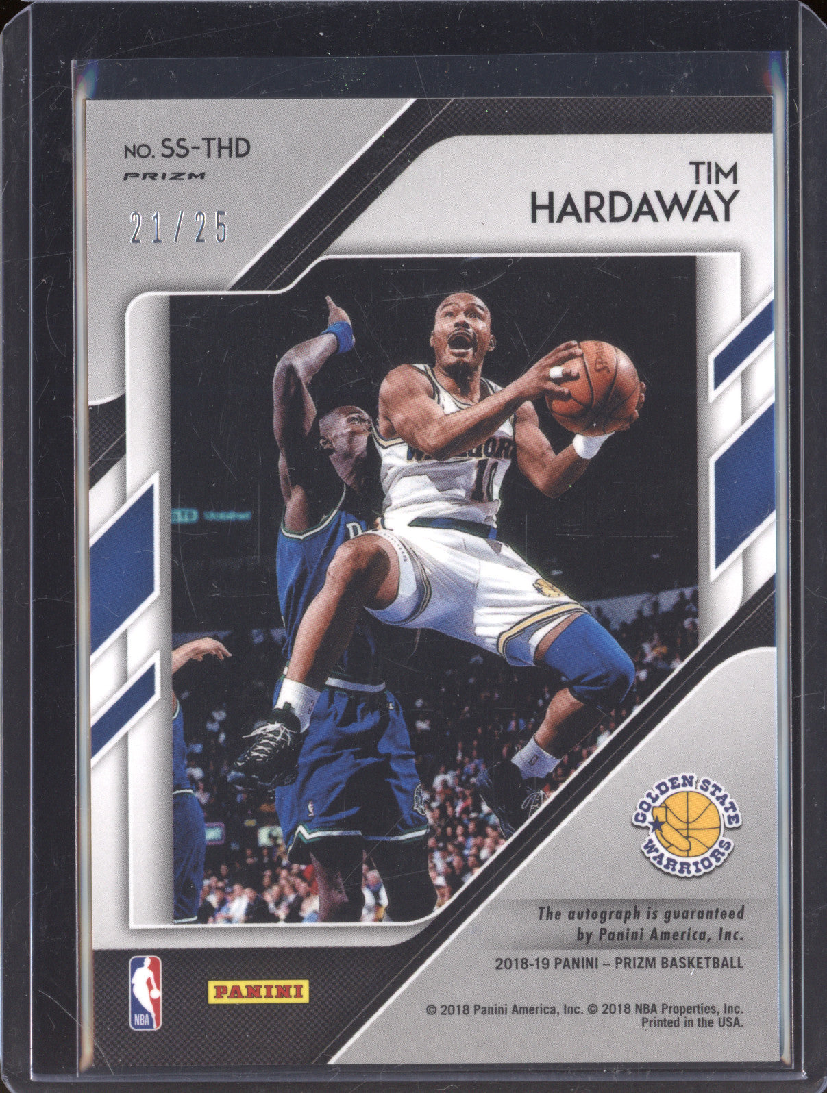 2018-19 Panini Prizm Sensational Signatures SS-THD Tim Hardaway Mojo Auto 21/25