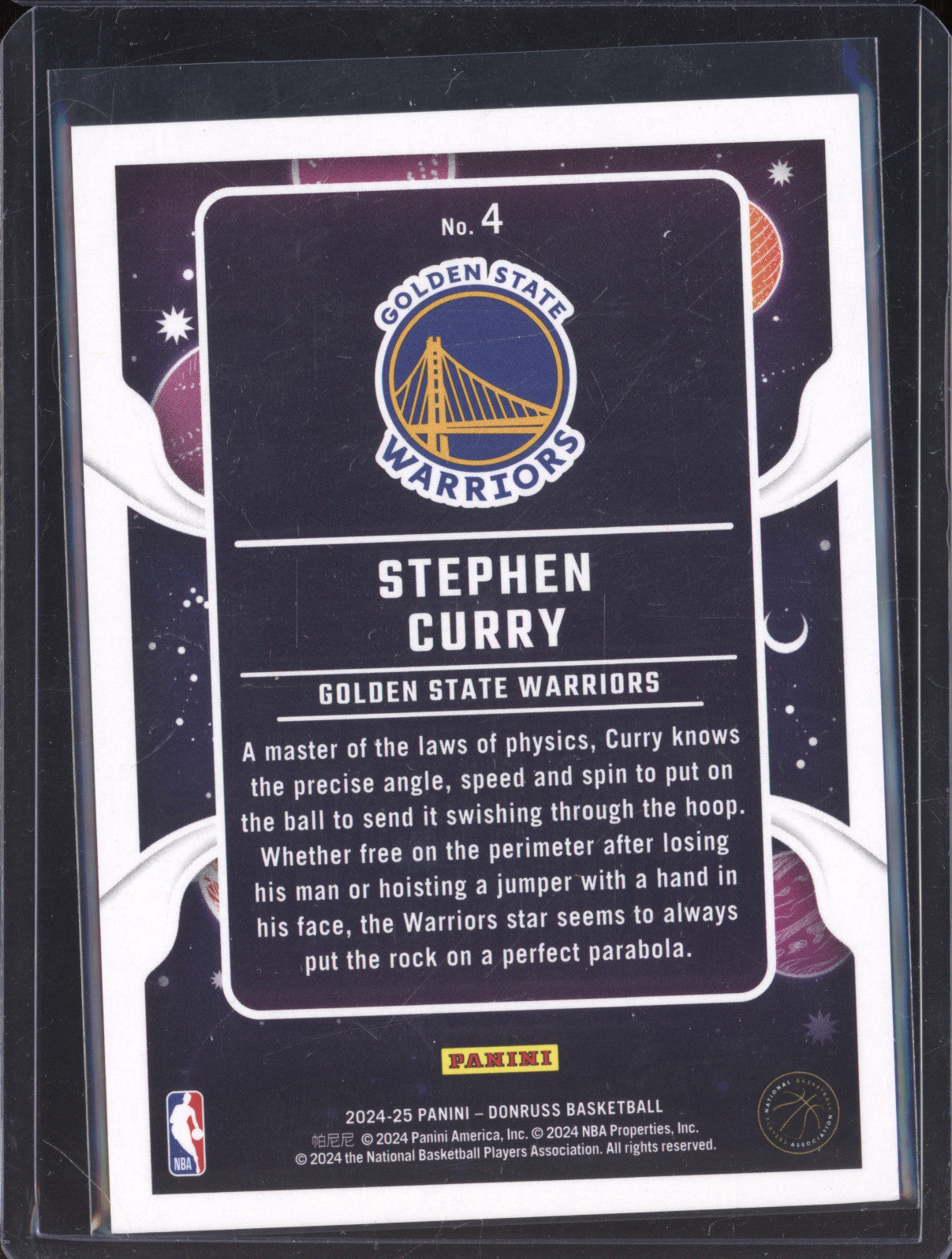 2024-25 Panini Donruss 4 Stephen Curry Zero Gravity Diamond Red 36/75
