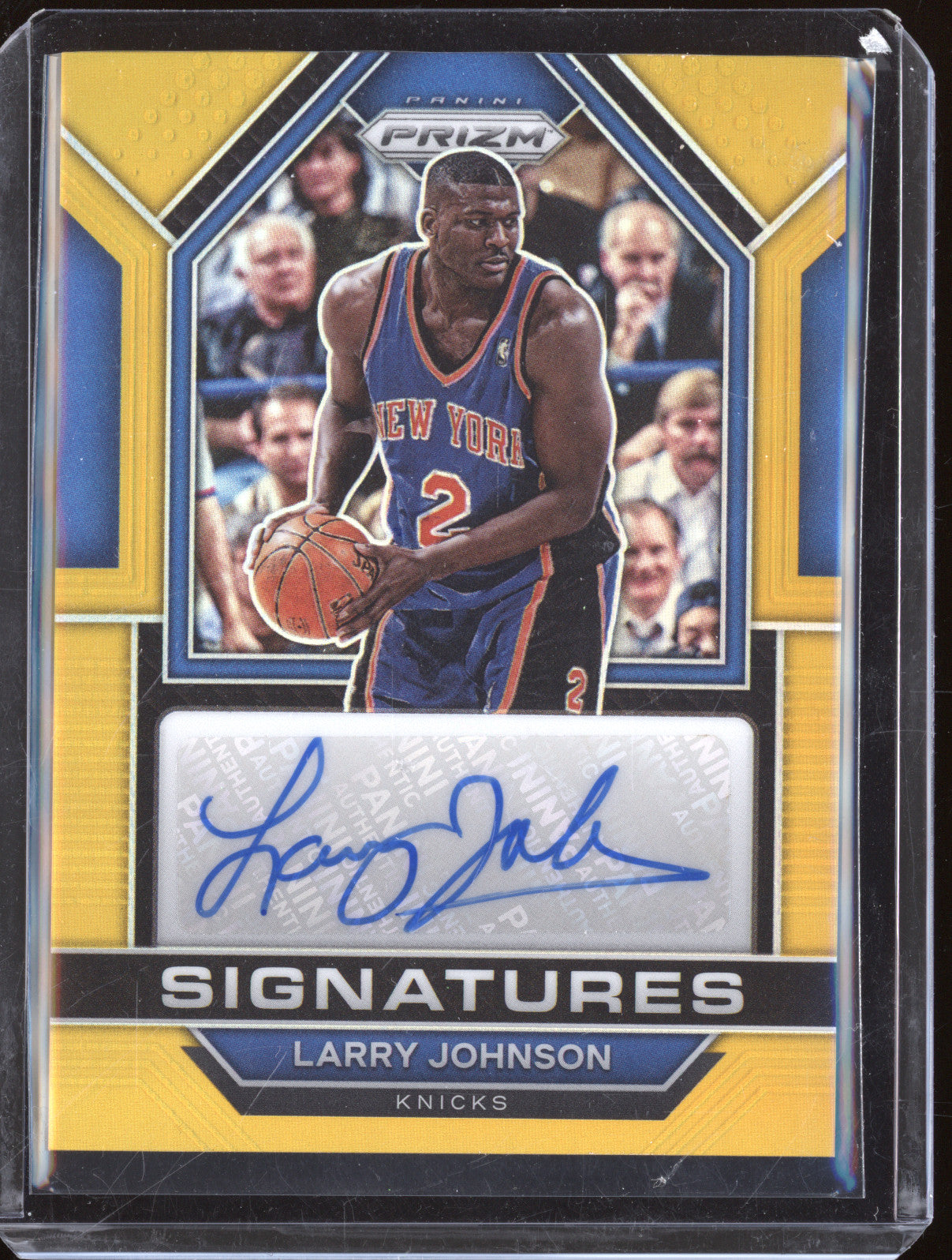 2022-23 Panini Prizm Signatures Larry Johnson Gold Auto 06/10