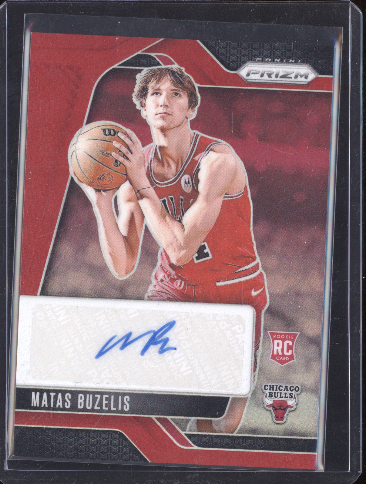 2024-25 Panini Prizm RSI-MBB Matas Buzelis Rookie Signatures Red Auto 83/99 RC