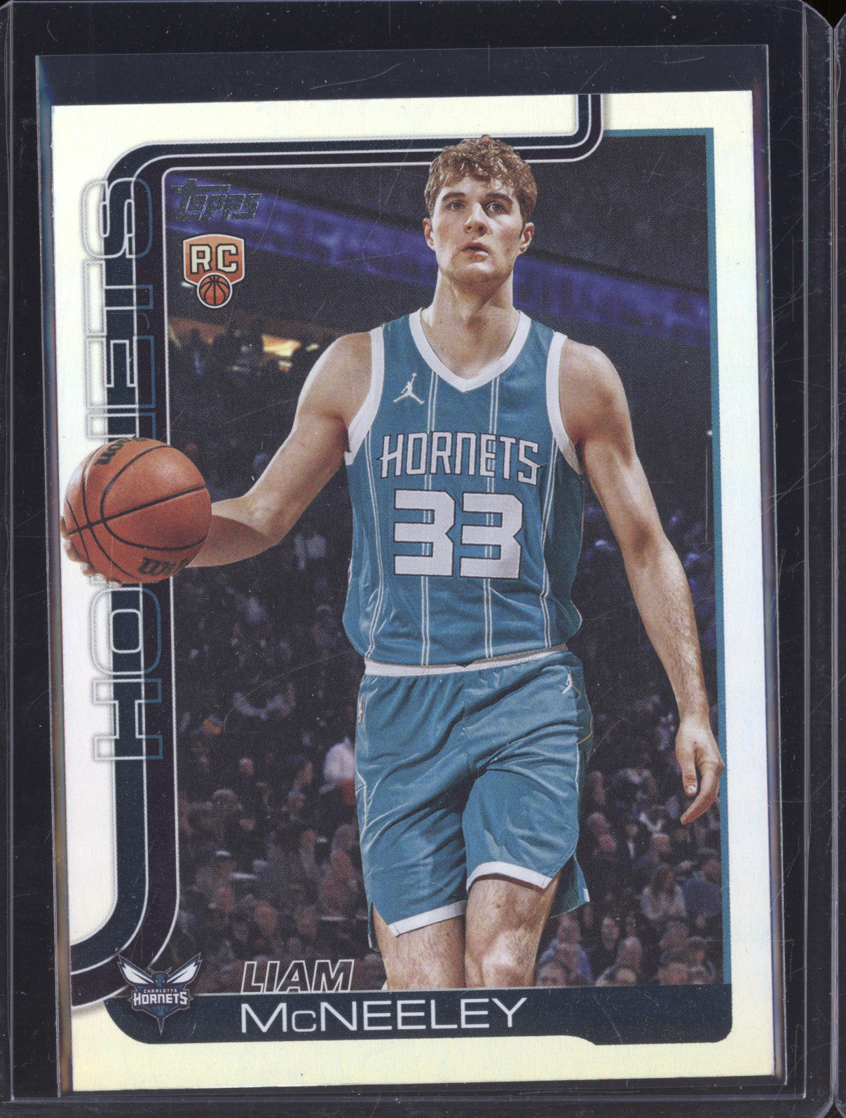 2025 NBA Basketball Topps 229 Liam McNeeley Rainbow Foilboard Holo Rookie RC