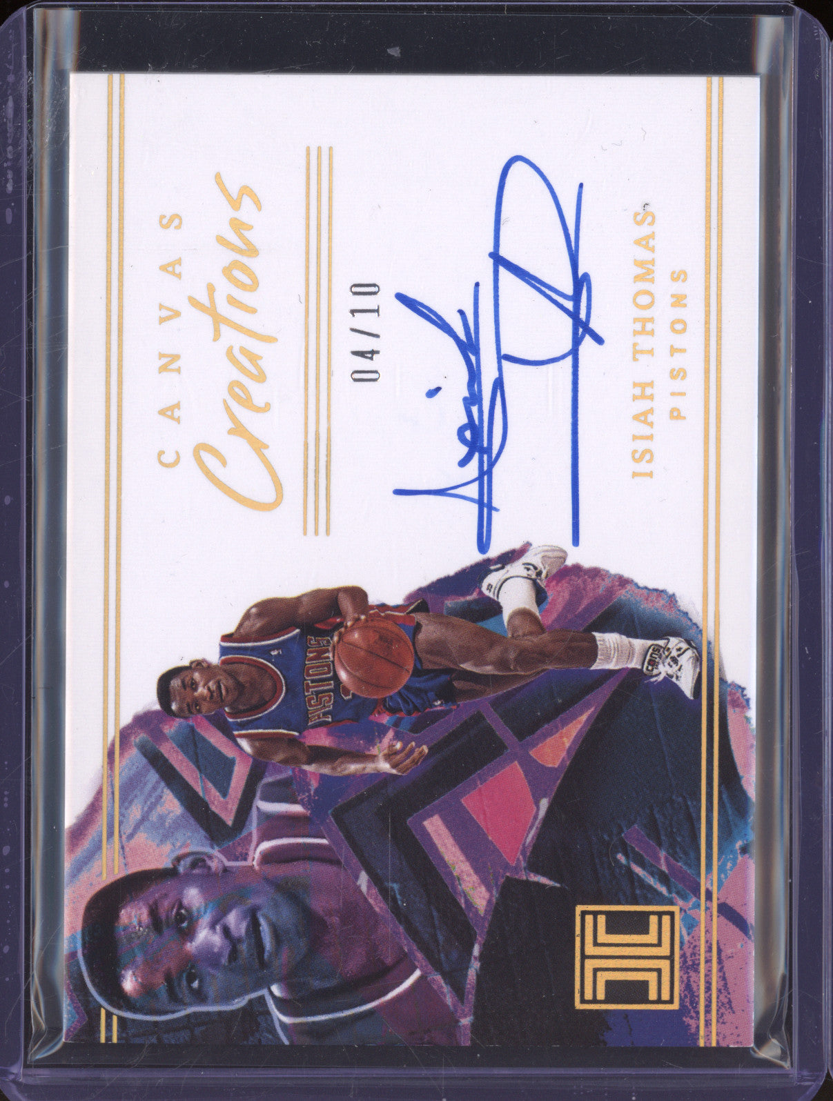 2022-23 Panini Impeccable CCS-ITM Isiah Thomas Canvas Creations Auto 04/10