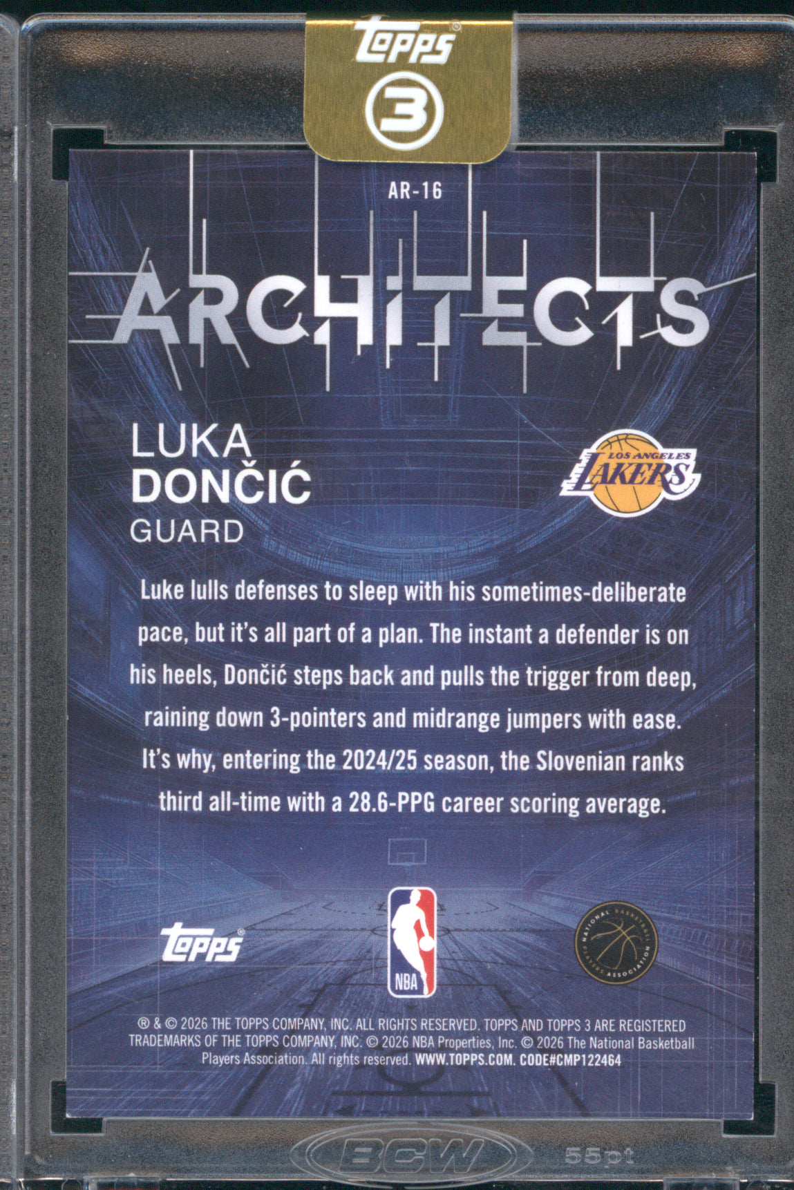 Luka Doncic 2025-26 Topps 3 AR-16 Architects /49