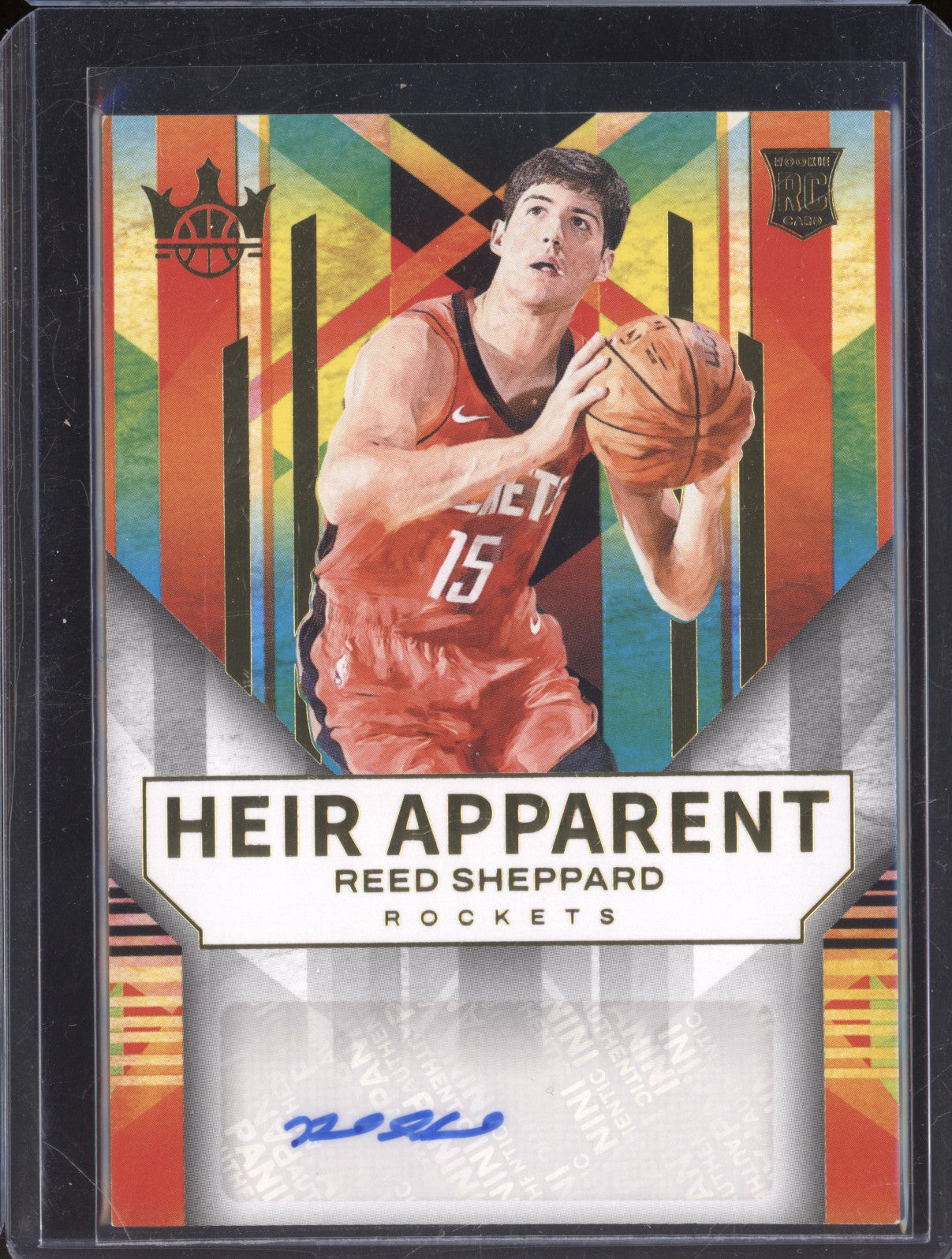 Reed Sheppard 2024-25 Panini Court Kings HA-SHP Heir Apparent Auto RC /125