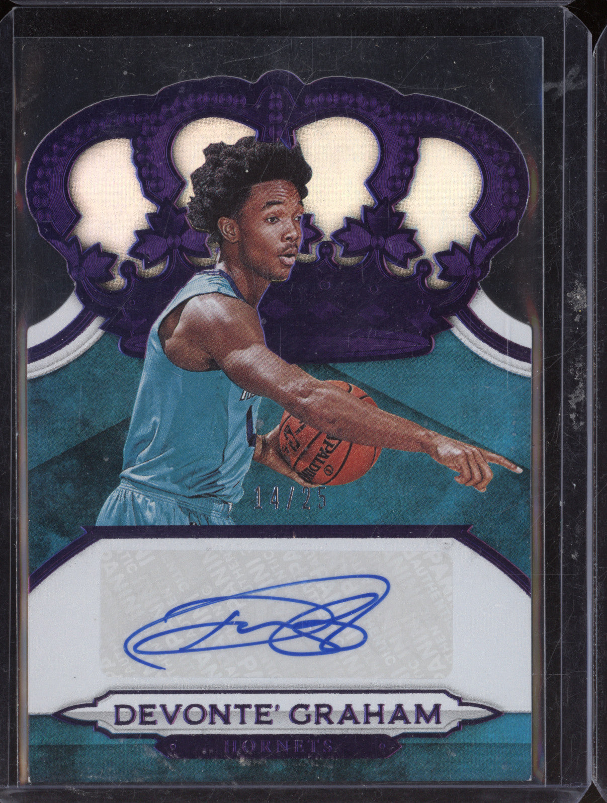 Devonte' Graham 2018-19 Panini Crown Royale CR-DGR Auto Purple RC 14/25