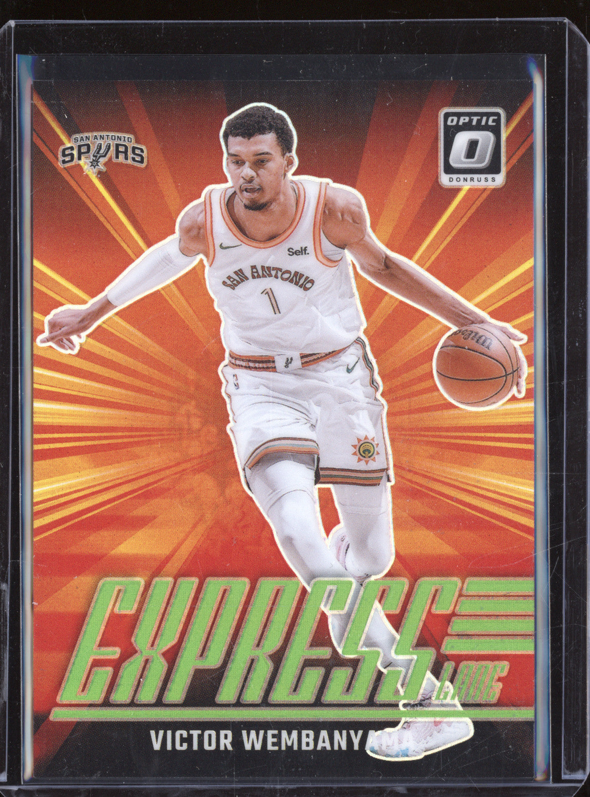 Victor Wembanyama 2024-25 Panini Donruss Optic 19 Express Lane Lime Green /199