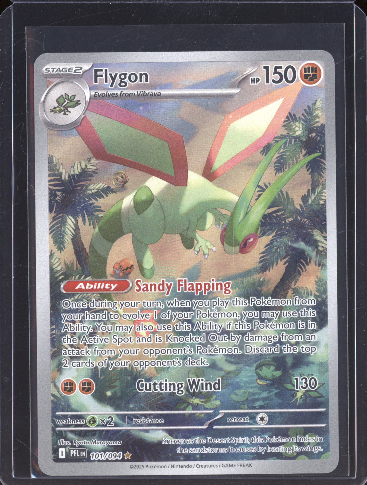 2025 Pokemon Phantasmal Flames PFL 101/094 Flygon Illustration Rare