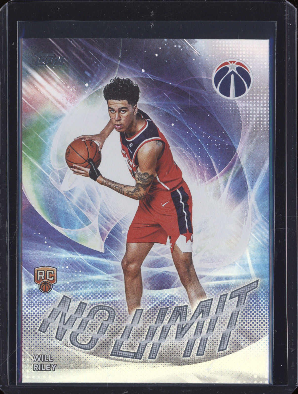 2025 NBA Basketball Topps NL-21 Will Riley No Limit Rainbow Foilboard Rookie RC