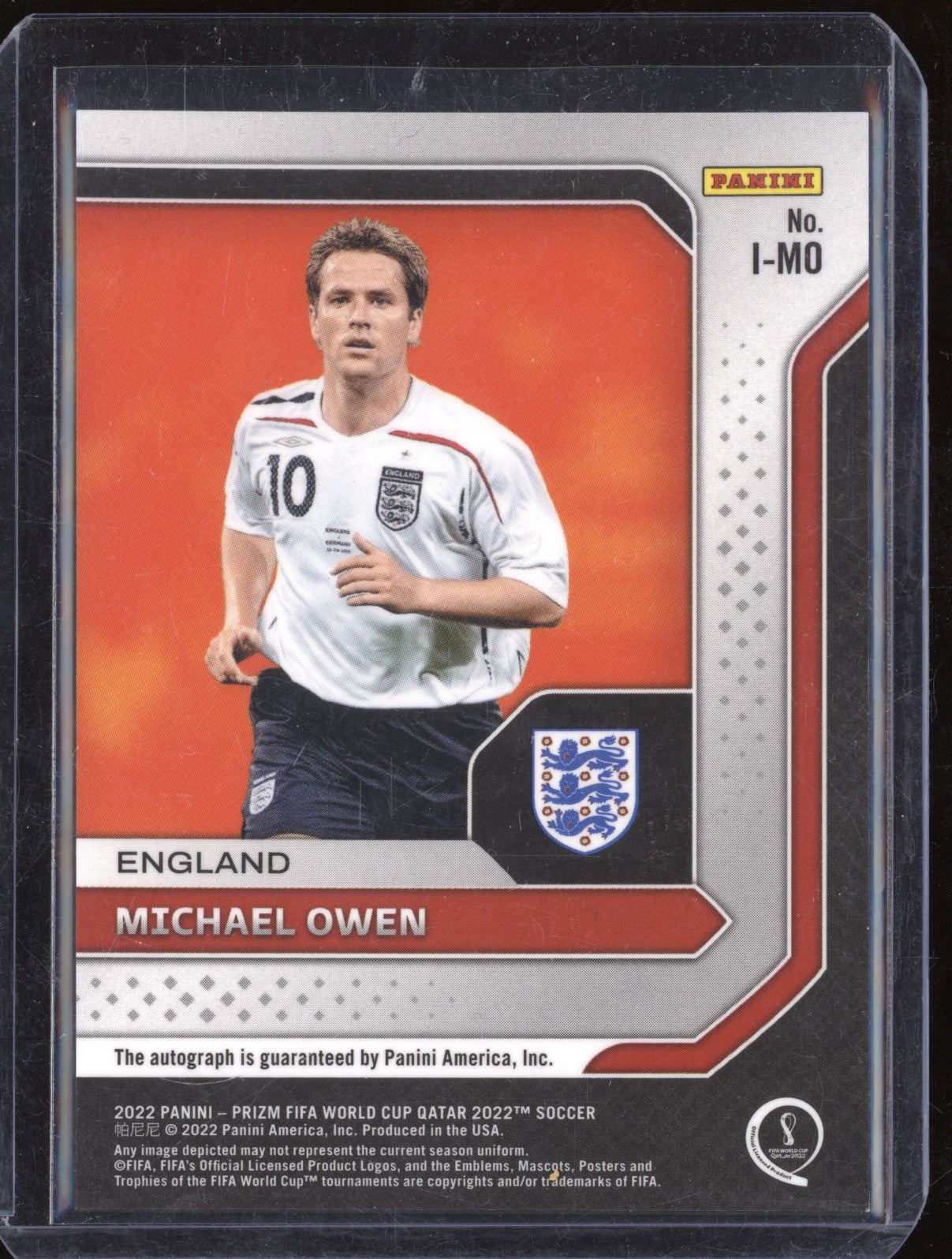 2022-23 Panini Prizm World Cup Qatar I-MO Michael Owen International Ink Auto