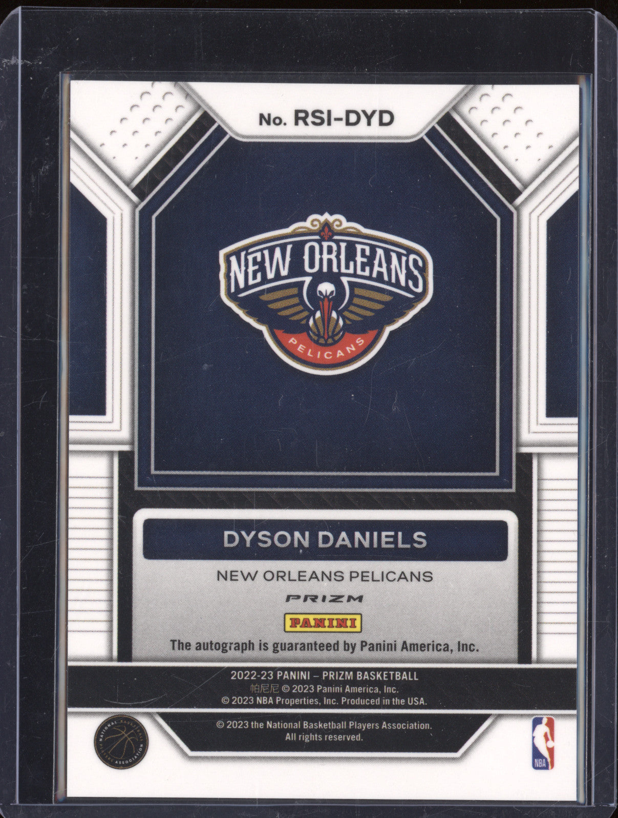 Dyson Daniels 2022-23 Panini Prizm RSI-DYD Auto Silver RC