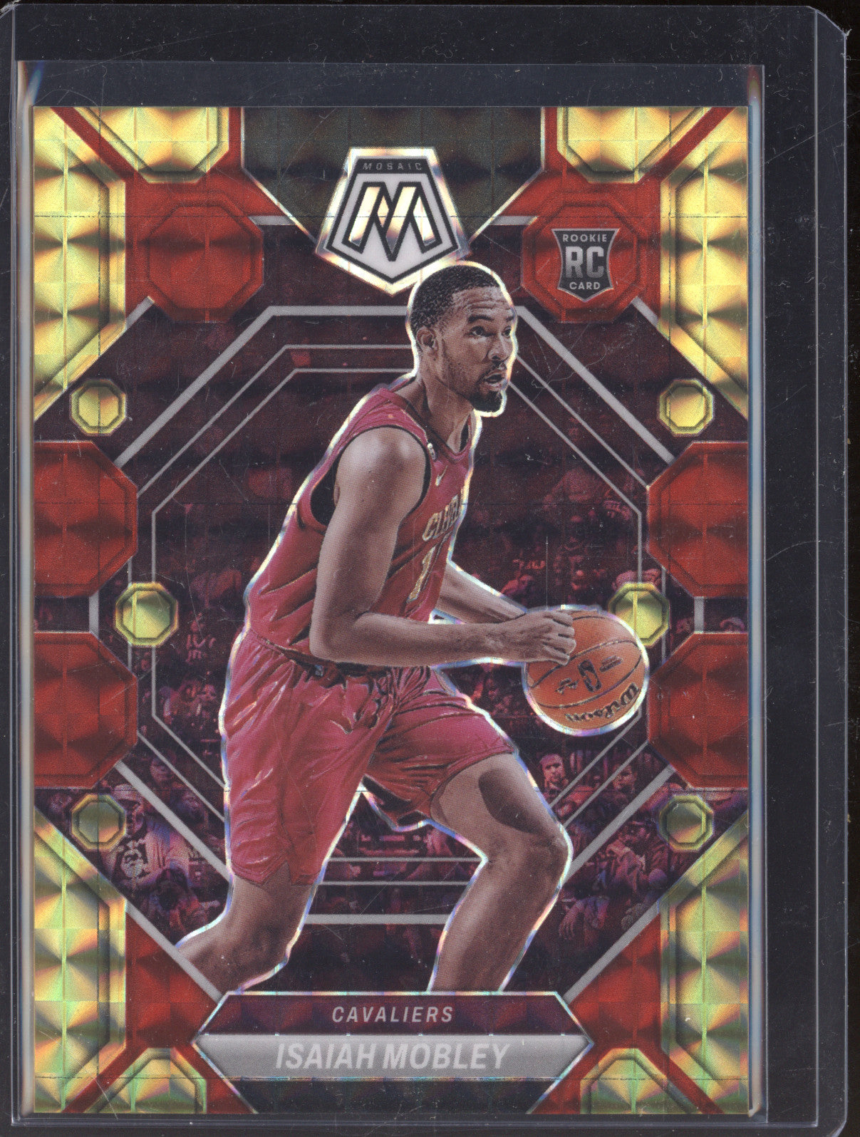2022-23 Panini Mosaic 247 Isaiah Mobley Red/Yellow Fusion Choice Mosaic RC 68/88