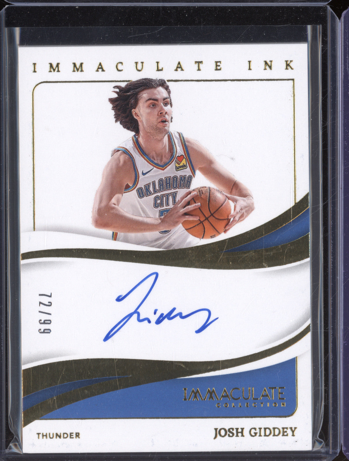 2023-24 Panini Immaculate II-GID Josh Giddey Immaculate Ink 72/99