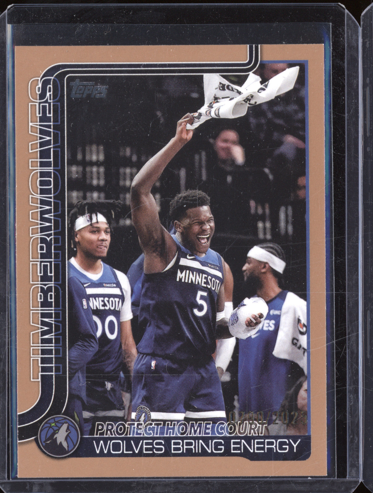 2025 NBA Basketball Topps 287 Wolves Bring Energy Gold 790/2025