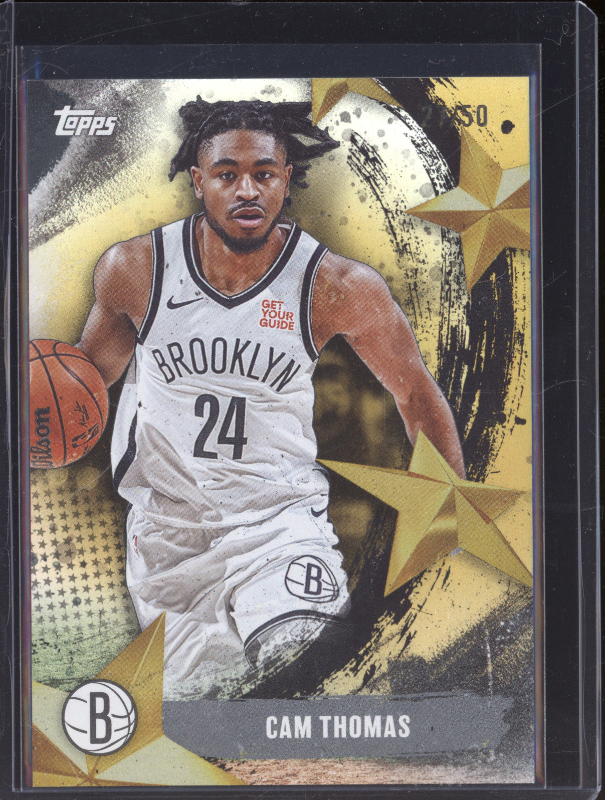 2025 NBA Basketball Topps Stars of the NBA SA-13 Cam Thomas Gold 27/50