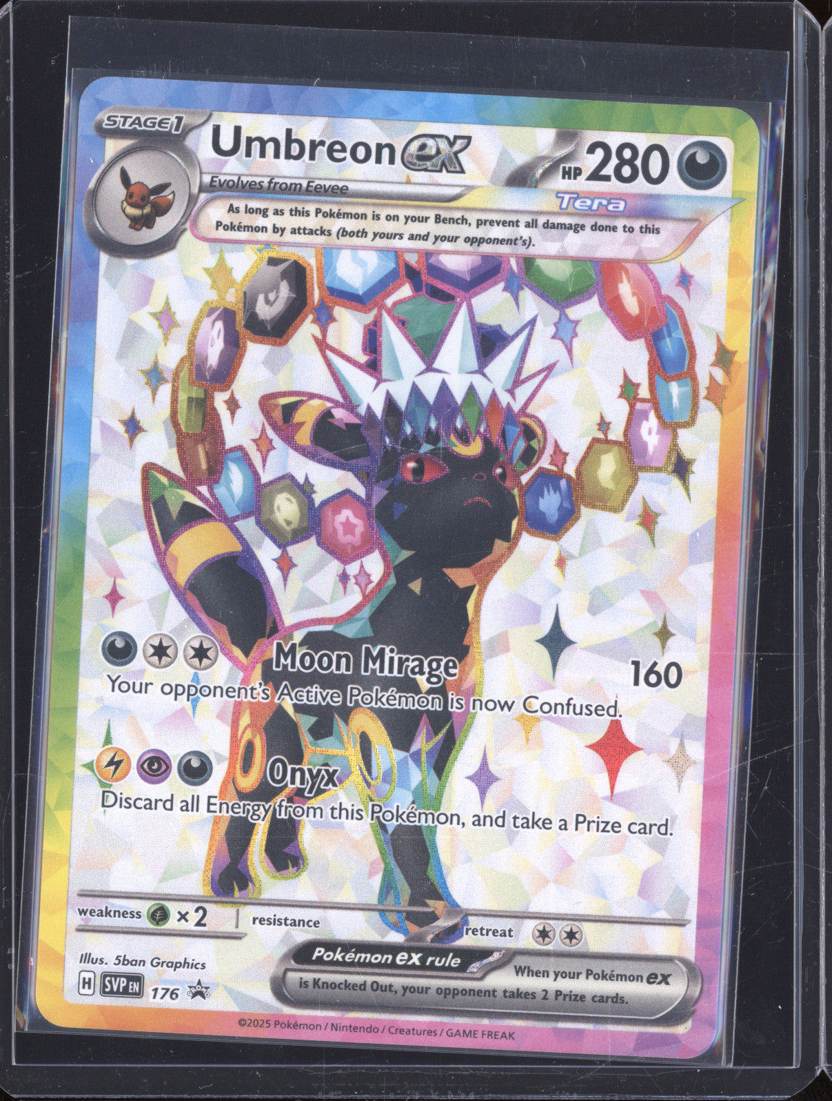 2025 Pokemon Prismatic Evolutions Black Star Promo SVP176 Umbreon ex