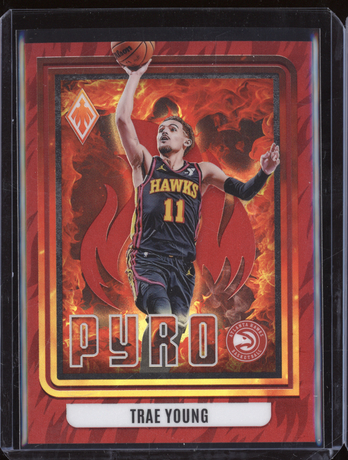 Trae Young 2023-24 Panini Phoenix 25 Pyro Red /125