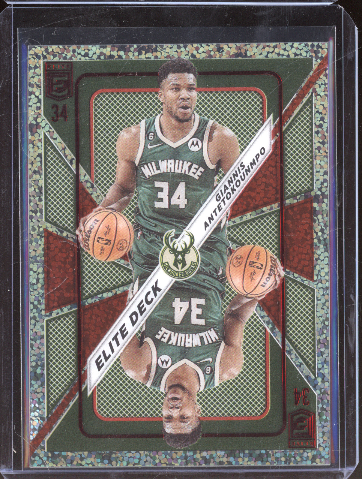 Giannis Antetokounmpo 2023-24 Donruss Elite Deck 9 Red International
