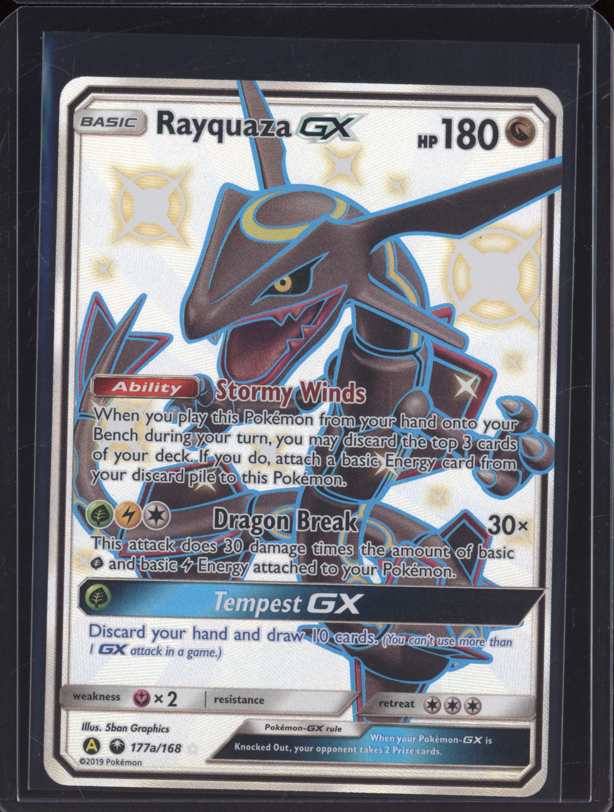 2018 Pokemon Celestial Storm 177a/168 Rayquaza GX Full Art Alternate Art Promo