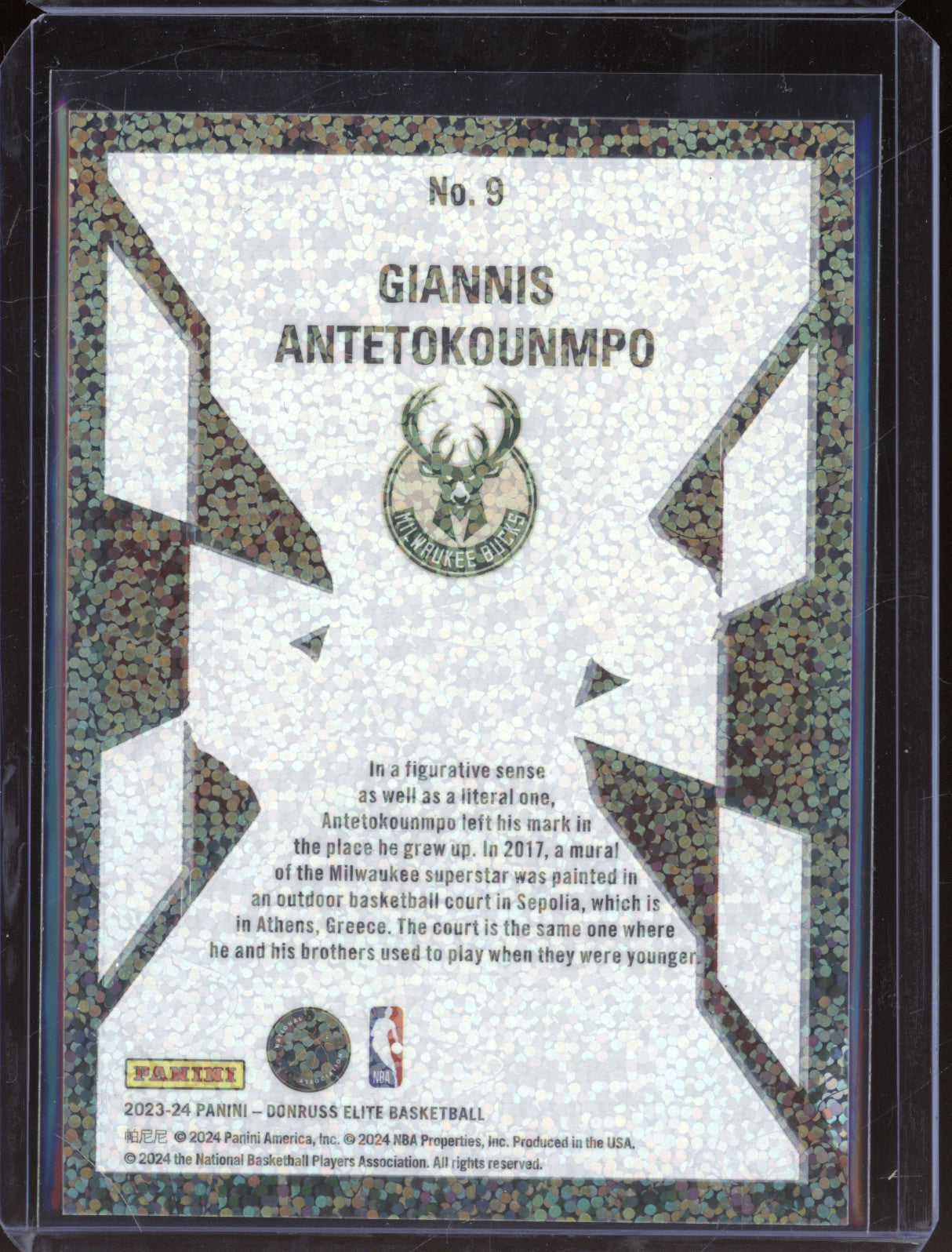 Giannis Antetokounmpo 2023-24 Donruss Elite Deck 9 Red International