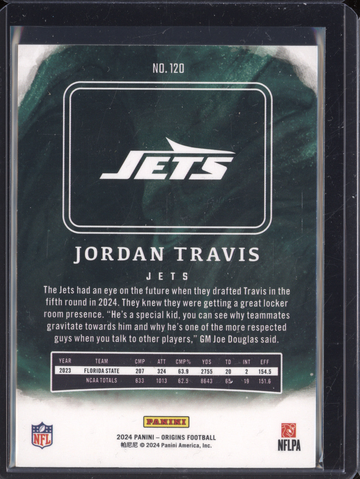 Jordan Travis 2024 Panini Origins 120 RC 36/75
