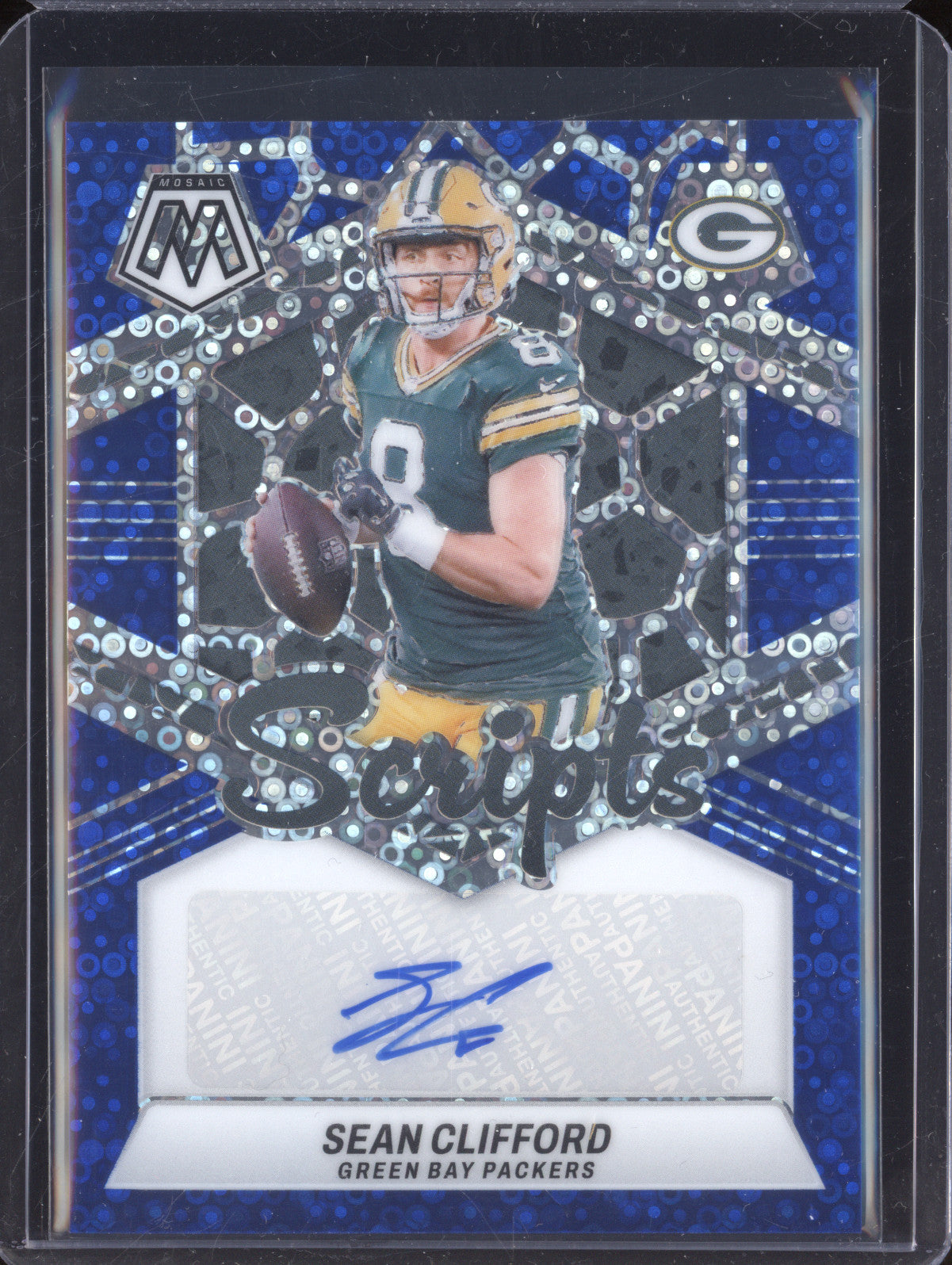 Sean Clifford 2024 Panini Mosaic SC-SCL Scripts Auto Blue