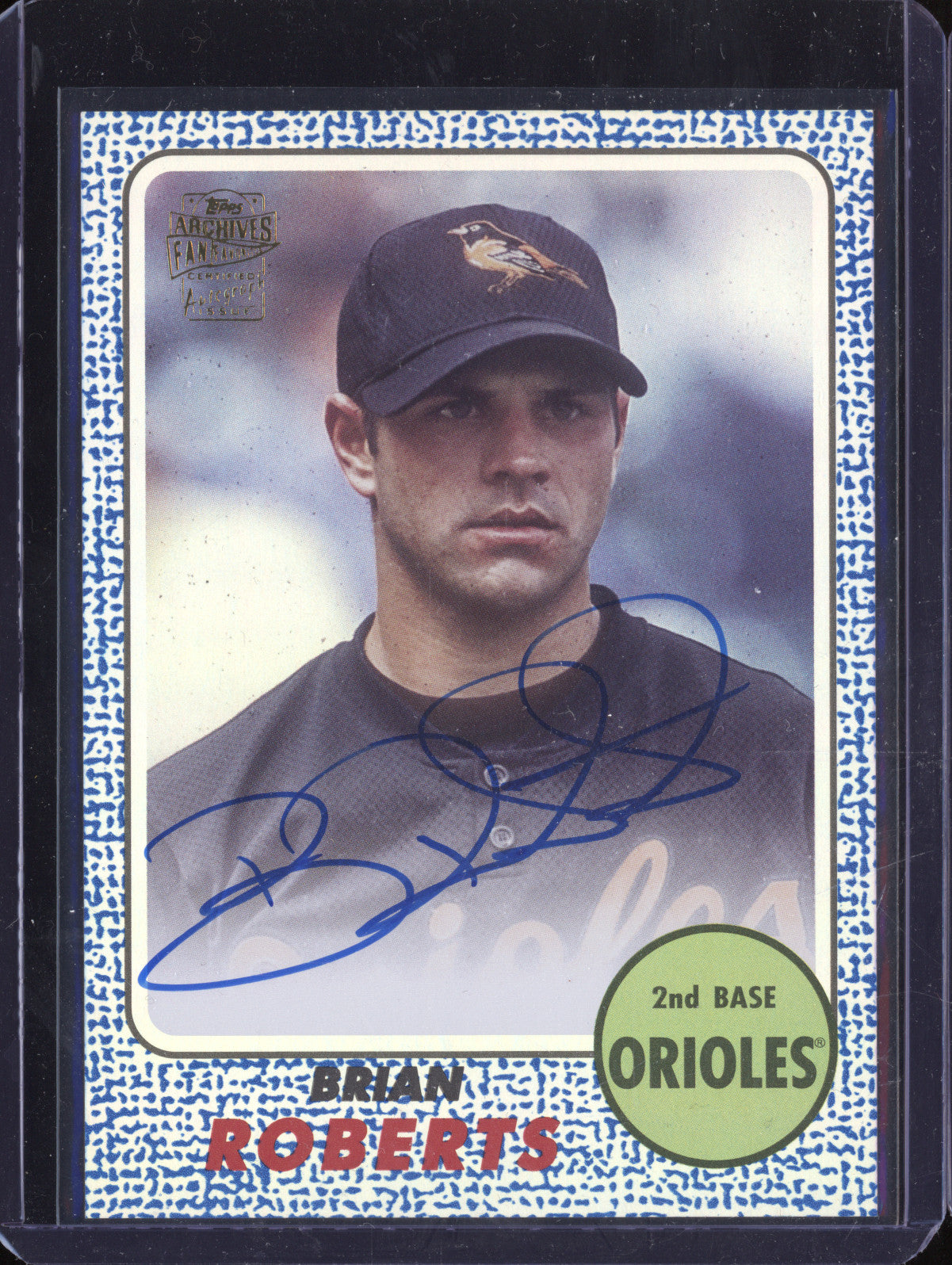 Brian Roberts 2024 Topps Archives 68FF-BR 1969 Fan Favorites Auto Blue 16/25
