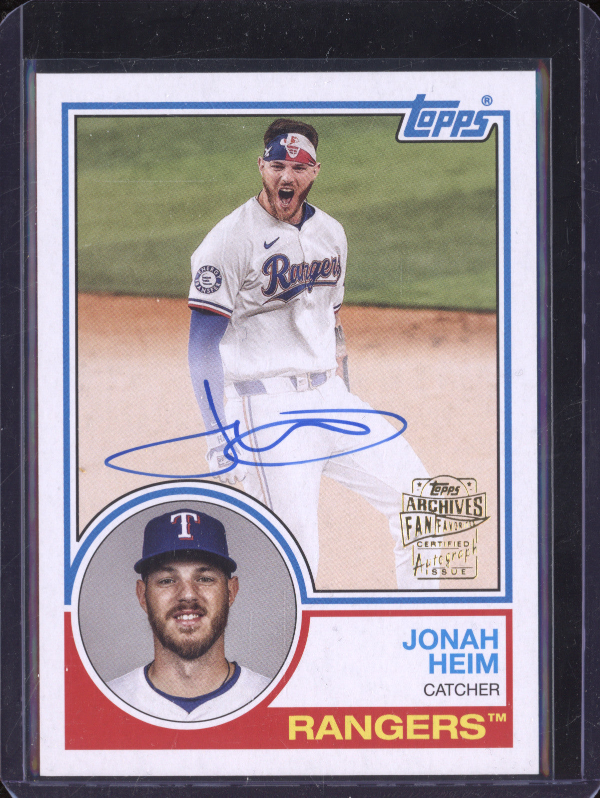 Jonah Heim 2024 Topps Archives 83FF-JH 1983 Fan Favorities Auto