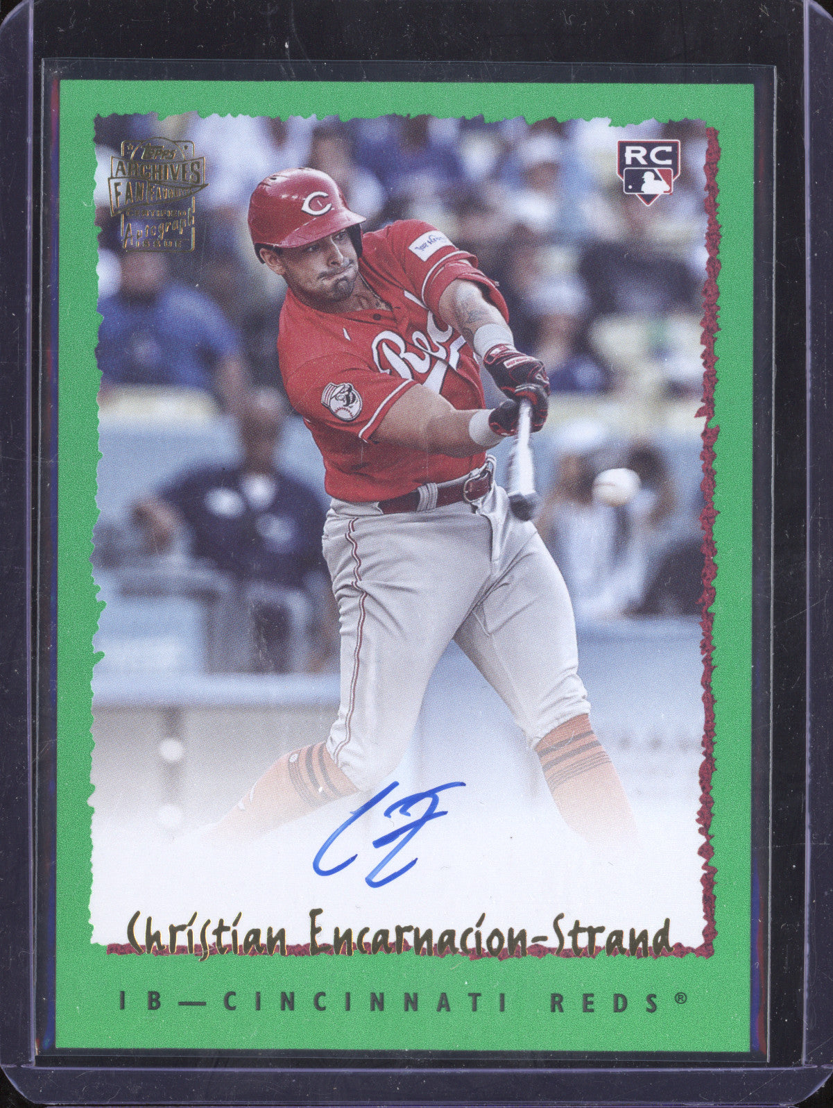 Christian Encarnacion-Strand 2024 Topps Archives 95FF-CE 1995 FF Auto Green /99