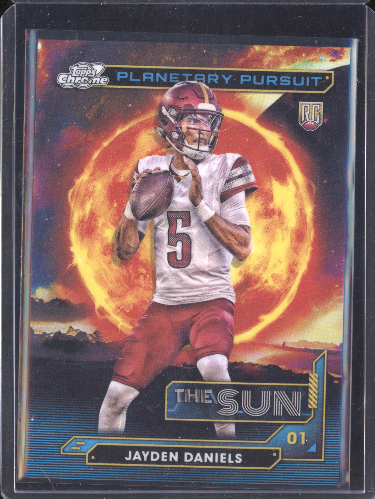 Jayden Daniels 2024 Topps Cosmic Chrome PPSU-JD Planetary Pursuit Sun RC