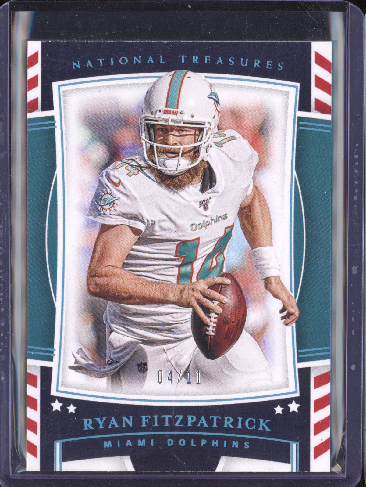 Ryan Fitzpatrick 2019 Panini National Treasures 86 Stars and Stripes 4/11