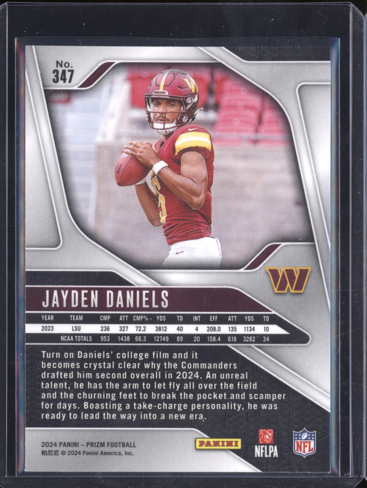 Jayden Daniels 2024 Panini Prizm 347 RC