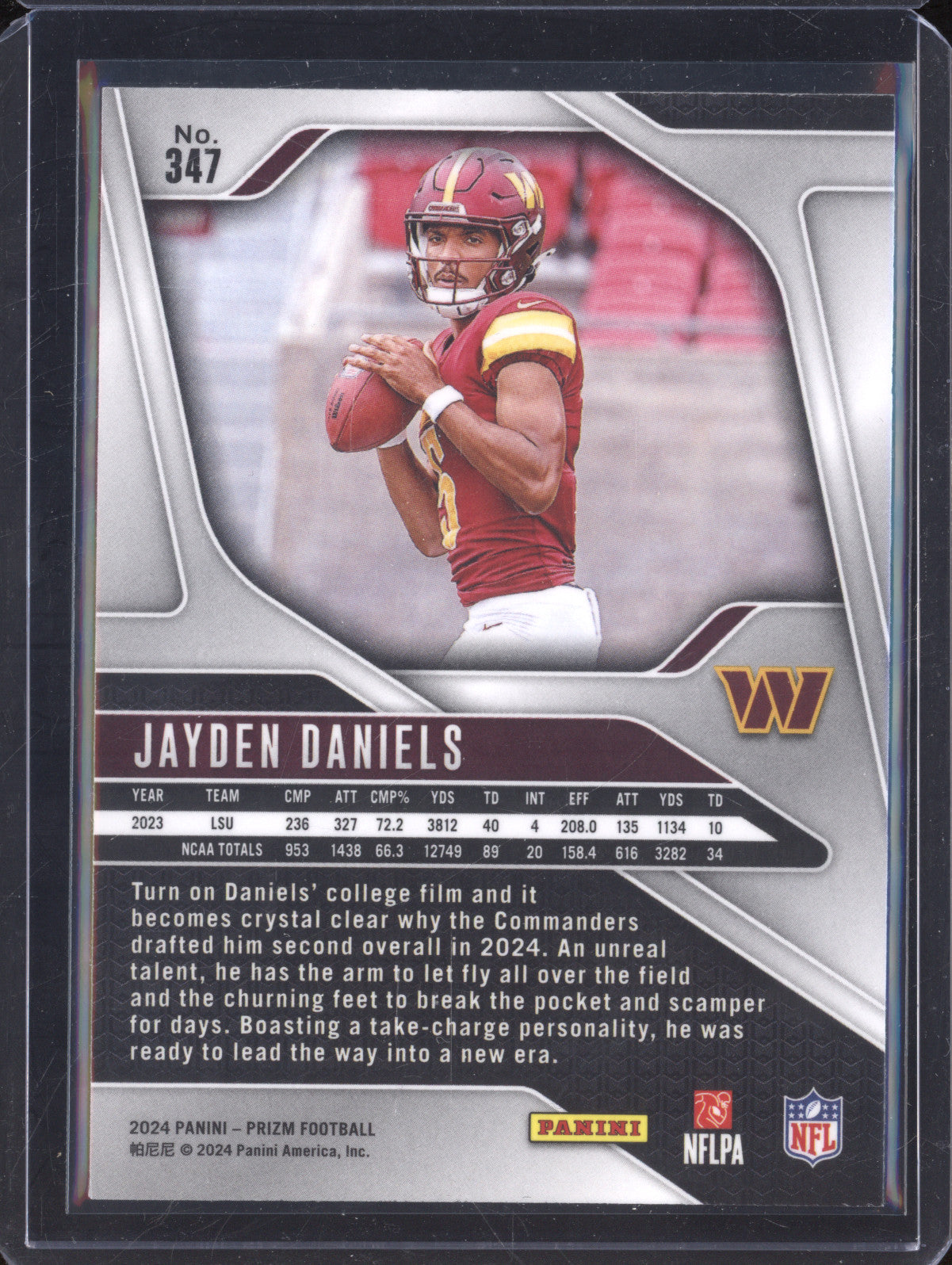 Jayden Daniels 2024 Panini Prizm 347 RC